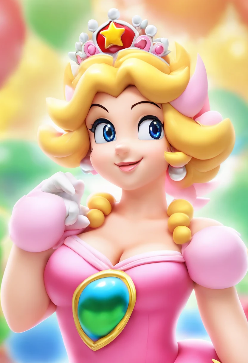 Princess peach large exposed breasts