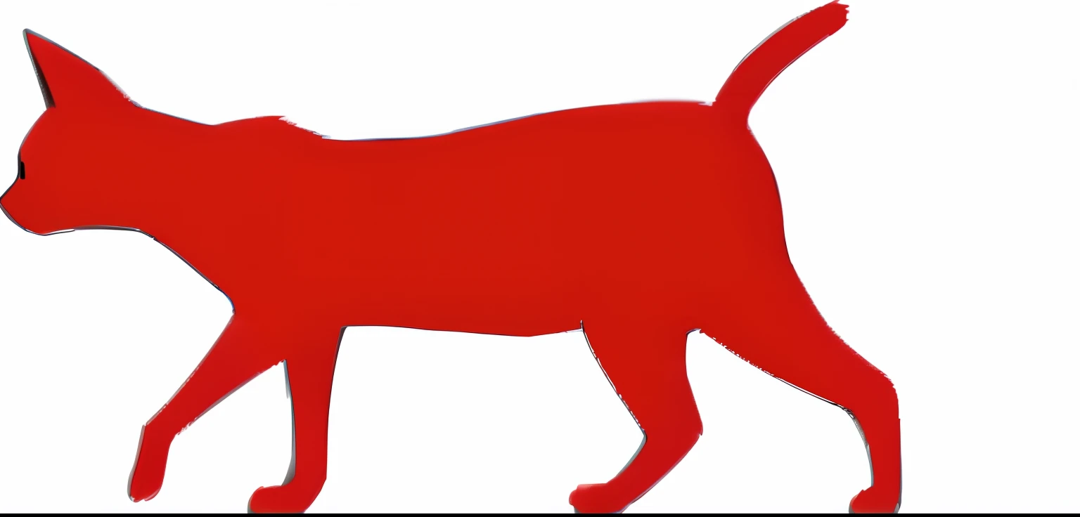 Red cat drawing