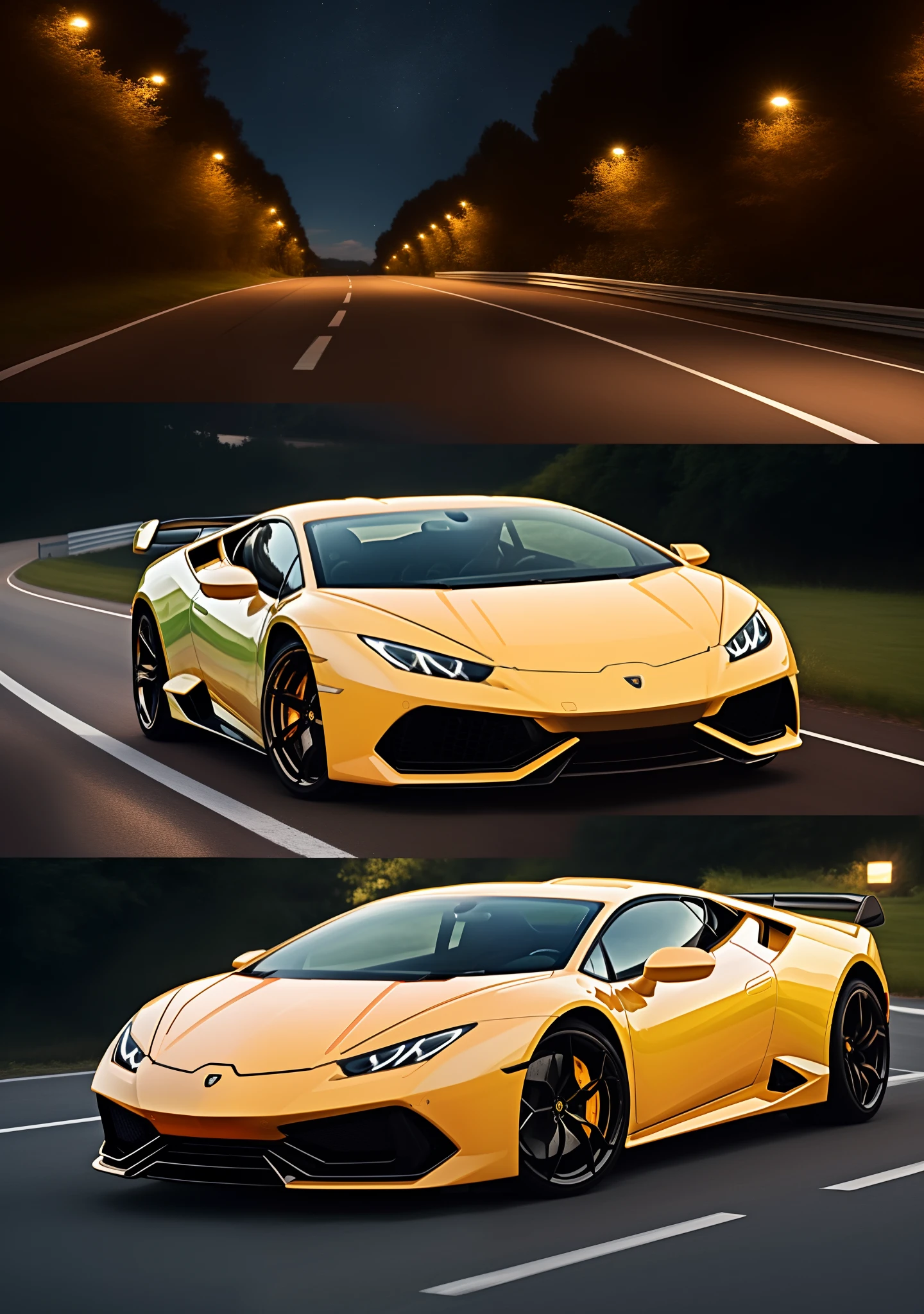 Lamborghini Huracan 8k quality ultra hd night time masterpiece photorealistic bold sports car