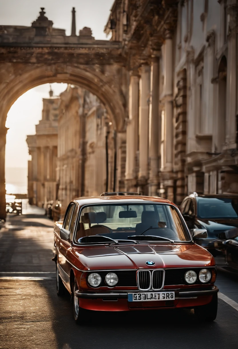 (Masterpiece, high resolution, Picturesque:1.2), BMW cars from the 2014 era,BMW 5 Series sedan, iconic design, Coastal harbor cruise, (Light reflection:1.2), bathed in sunlight, The sea breeze rustles, (Harbour view:1.1), The waves lapping against the shore, Mirror the city skyline, nostalgic ambiance, interplay of light and shadow, Rich layers, Captivating moments, Old world street view, Vintage feeling, Fading moments，Realisticstyle，High-definition large image，BMW cars are rich in color，