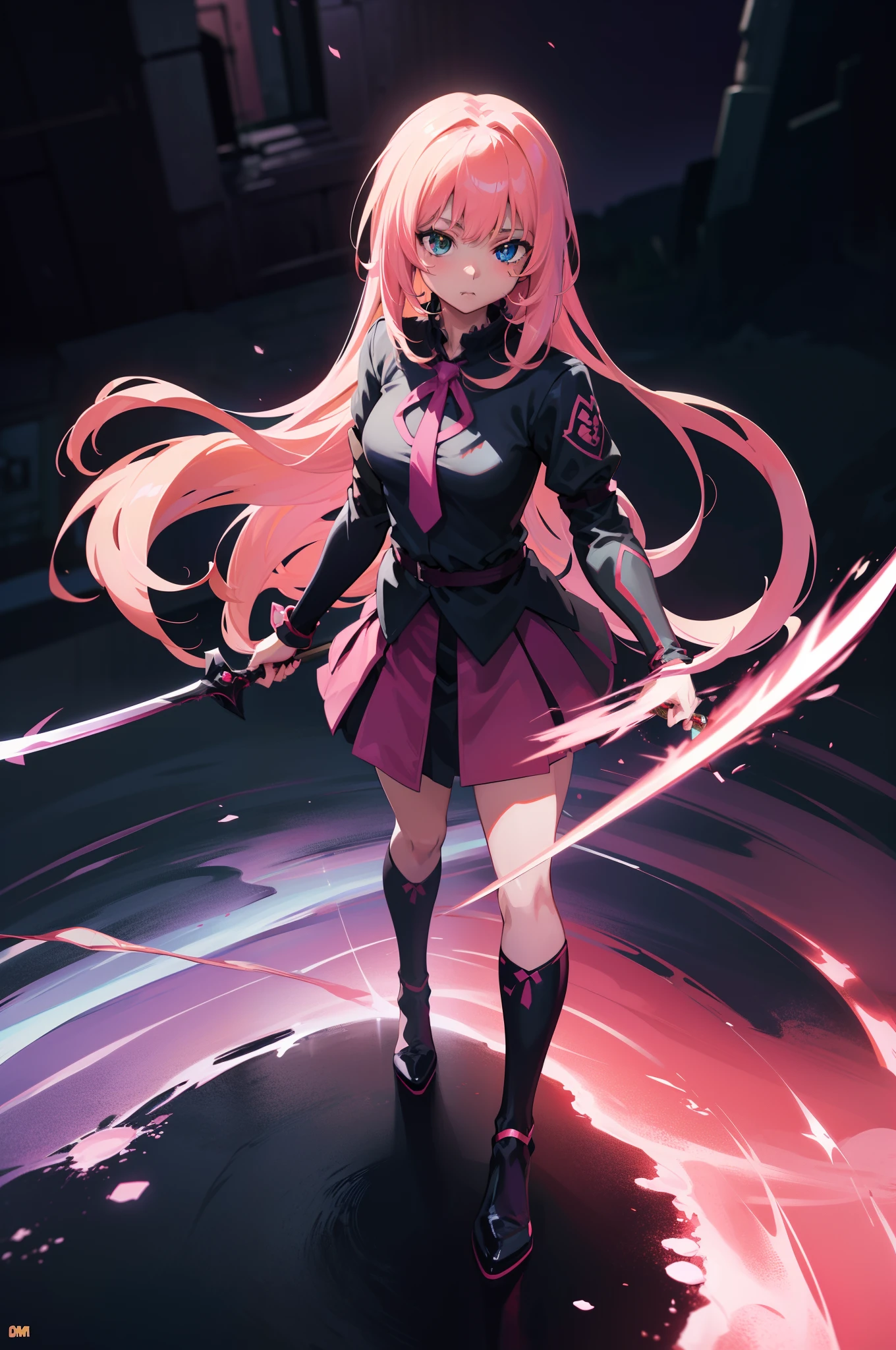 anime girl with long hair and heterochromia eyes holding a sword , anime style 4 k, anime moe artstyle, gapmoe yandere grimdark, 4k anime wallpaper, demon anime girl, anime wallaper, ufotable art style, anime art wallpaper 8 k, portrait gapmoe yandere grimdark, anime wallpaper 4k, anime wallpaper 4 k