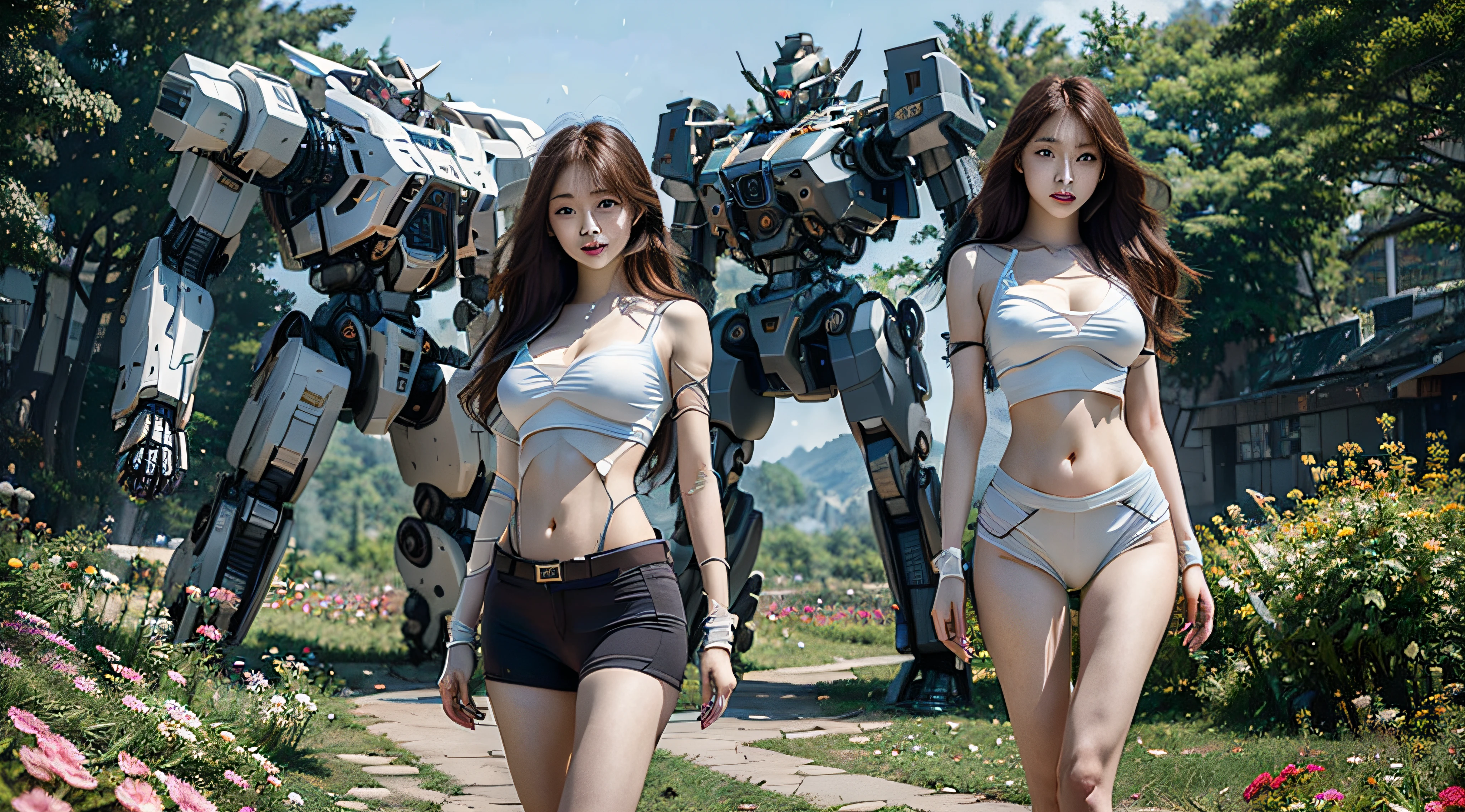 shitu-mecha,
( pureerosface_v1:0.5),mustee,Korean Doll,
Realistic photography,High quality,8k resolution,real photos,(((A mech girl with long hair,brown hair,medium breasts, )),chinese girl, tight fitting, navel),The ground is covered with flowers,shitu-mecha behind the girl,Magnificent and spectacular,full body,mysterious,photo by Brandon Woelfelmist,surreal dream,gray atmosphere,rainy day,dynamic,lut,hdrmprofessional lighting,photon mapping,radiosity,physically-based rendering,delicate realism,araydynamic and expressive animations,
(Blue Style:1.3),