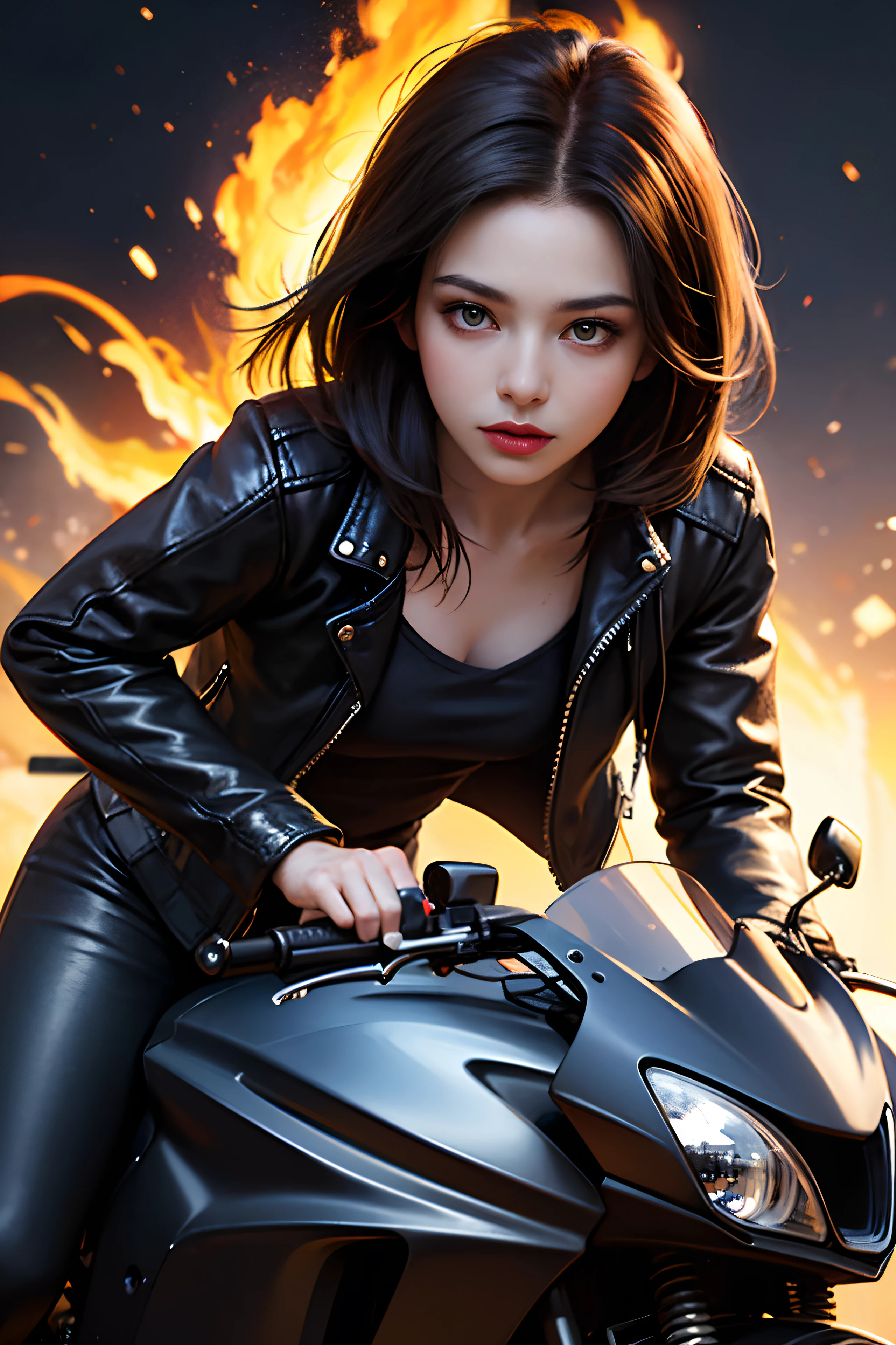 Best Quality, Ultra High Definition, (Photorealistic:1.4),Sunset Light, Ponytail, Korean Women, Detailed Photo, Smiling, Sexy, Black Shirt, Facing Camera, Close-up (Masterpiece: 1.3), (8K, Photorealistic, Best Quality: 1.4), (1girl), Beautiful Face, (Realistic Face), (Black Hair, Short Hair: 1.3), Beautiful Hairstyle, Realistic eyes, beautiful detail eyes, (realistic skin), beautiful skin, (sweater), absurd, attractive, ultra high resolution, ultra realistic, high definition, golden ratio
