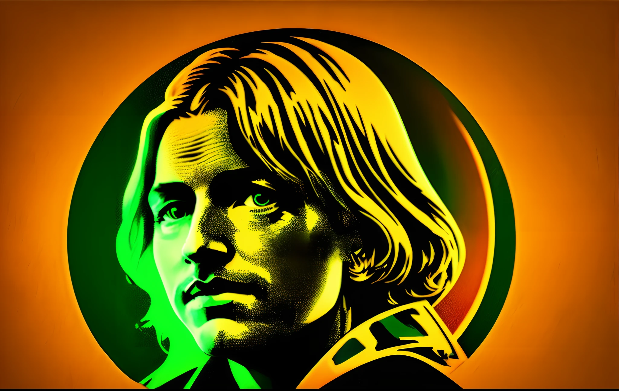 Antonie van leeuwenhoek face logo green