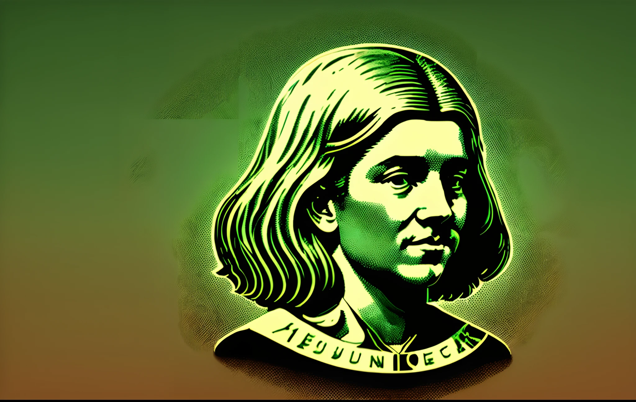 Antonie van leeuwenhoek face logo green