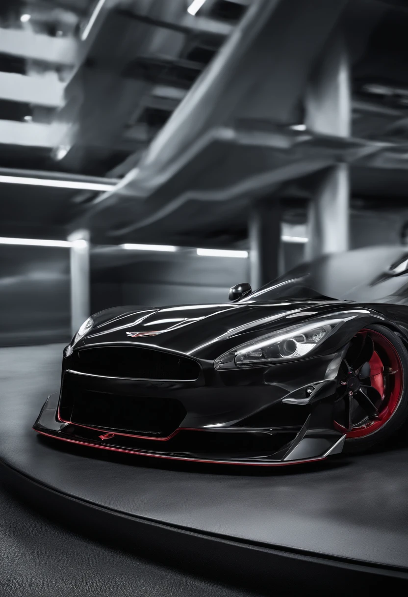 Black new sports car,Latest style,new design,modern day