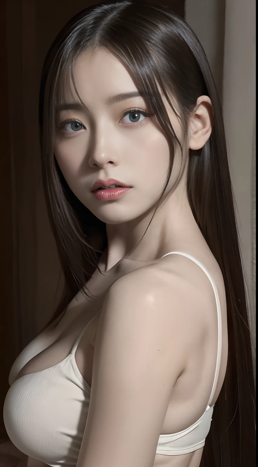 Super close-up of ass erotic expression face