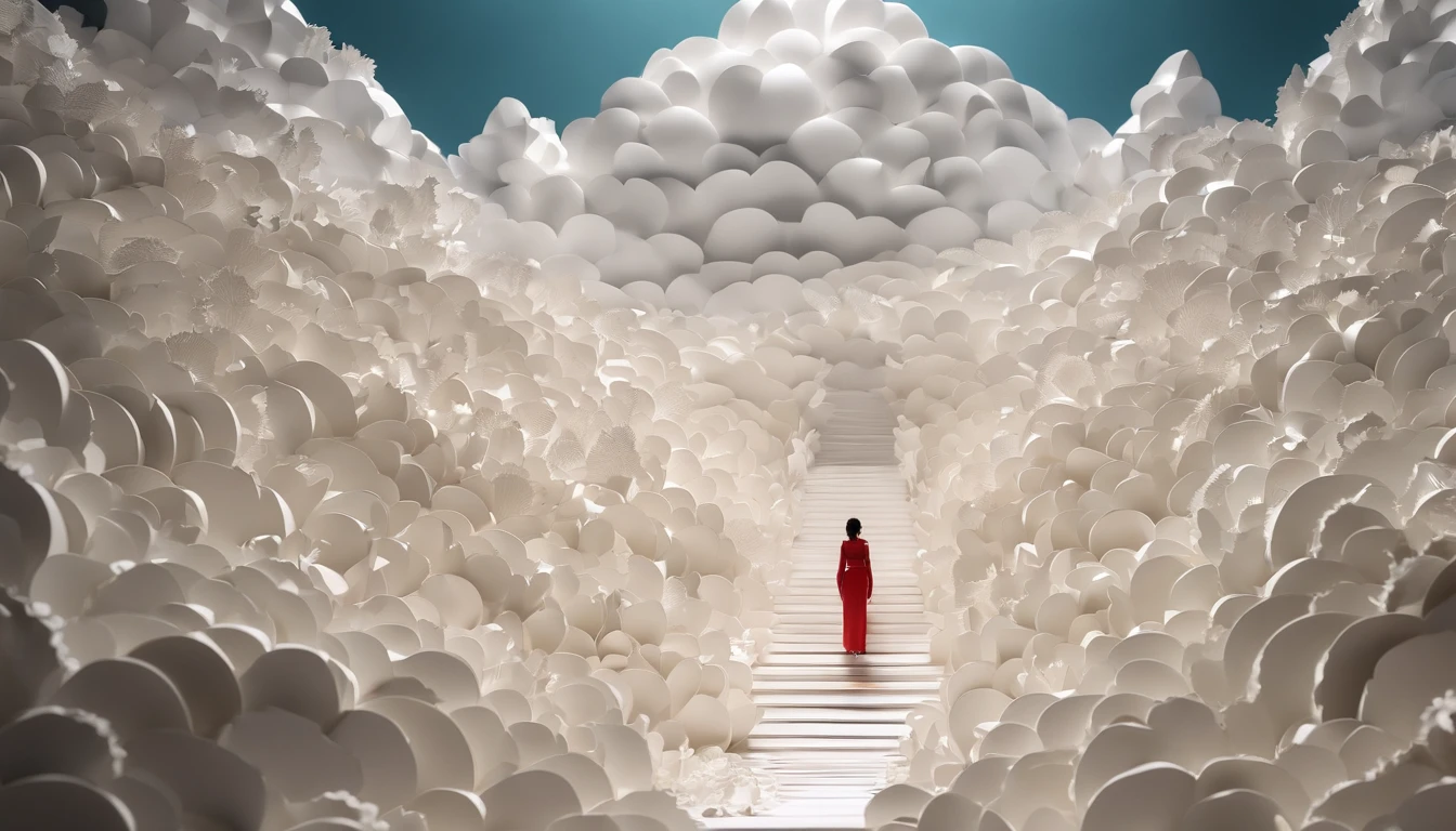 The Rapture ,Thousands of people are floating in the air,Standing on the clouds, Thousands of people are dressed in white, Raise your hands and sing hymns to praise God. The scenes are magnificent and surreal. (Best Quality, 4k, 8K, high resolucion, Masterpiece:1.2), Ultra-detailed, (realisitic, Photorealistic, Realistis:1.37), portrait of a, Vivid colors, studio lit, Sharp focus, physics based rendering, extreme detail description, Biblical Topics, grand ambience, radiant light.