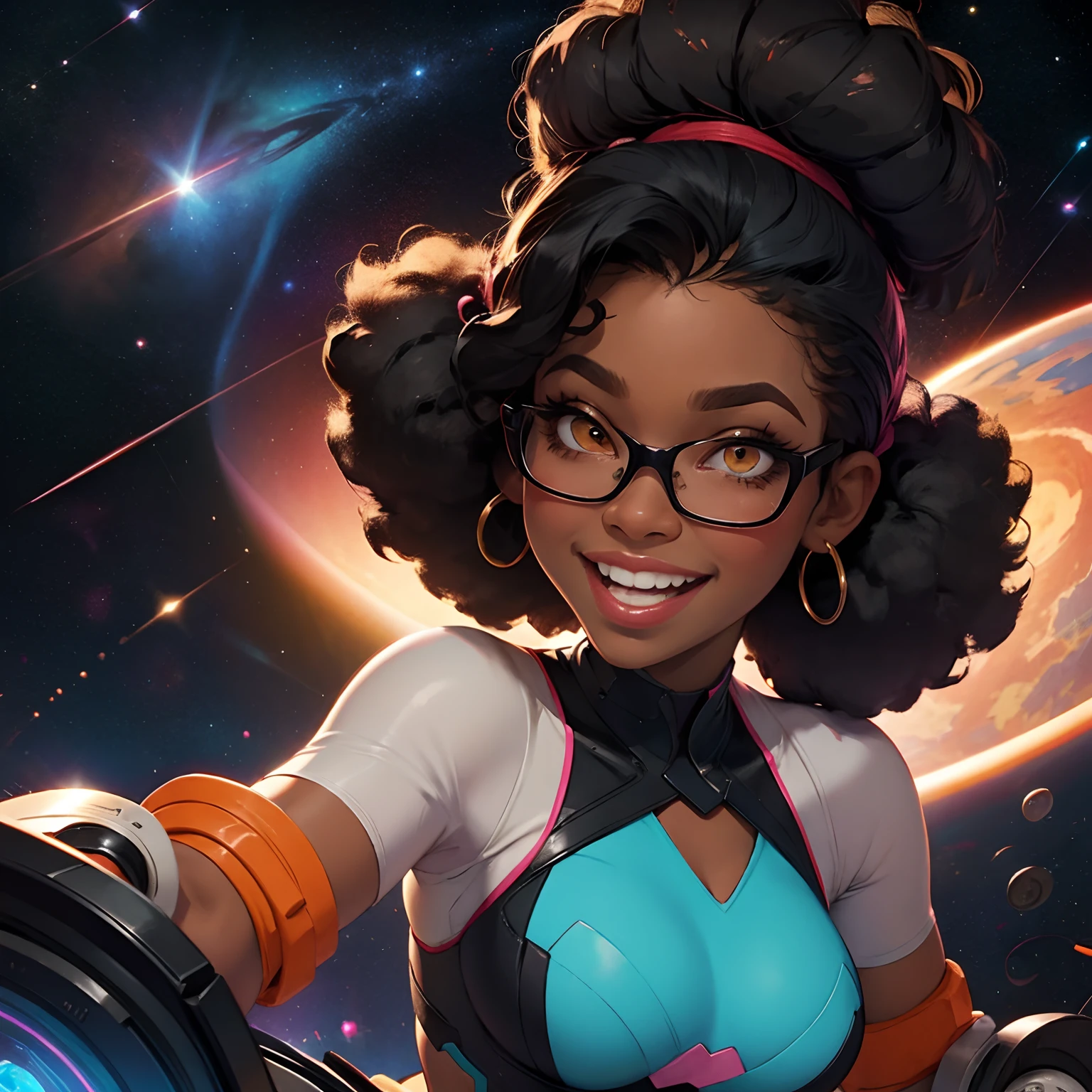 Two afro buns.