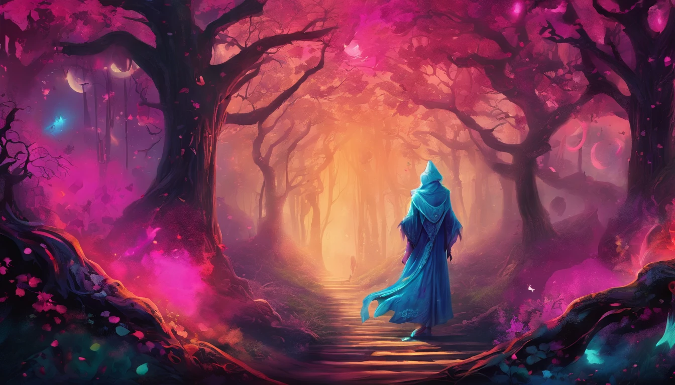(a blue-haired demon woman,spells:1.1,glowing:1.1)(illustration)(best quality,ultra-detailed,realistic:1.37),demonic witch(demonic:1.1)(magic:1.1)(forest)(dark and mysterious,ominous atmosphere),casting powerful spells,creating magical energy(magic:1.1),vibrant pink hair(swirling pink hair)(flowing pink hair),horns(devil horns:1.1),piercing red eyes,enchanted scepter(magical scepter),elaborate dark robe,glowing magical sigils,fiery embers swirling(magical embers:1.1)(glowing embers),magical aura(glowing aura),eerie shadows,otherworldly presence(presence),sinister smile,nightfall in the background(dark night:1.1)(moonlit forest),lush and dense foliage(twisted trees)(mystical plants:1.1),mystical particles(swirling particles)(floating particles),ethereal glow(ethereal:1.1)(soft glow),faint moonlight breaking through the trees,haunting and captivating(scary atmosphere),bewitching beauty,wide range of colors(vivid colors)(contrasting colors),mystical realm,impressive details,dynamic composition,mesmerizing artwork,photorealistic style(picasso style),impressive shading and lighting,explosive energy,magical atmosphere(fantasy atmosphere),dreamlike scene