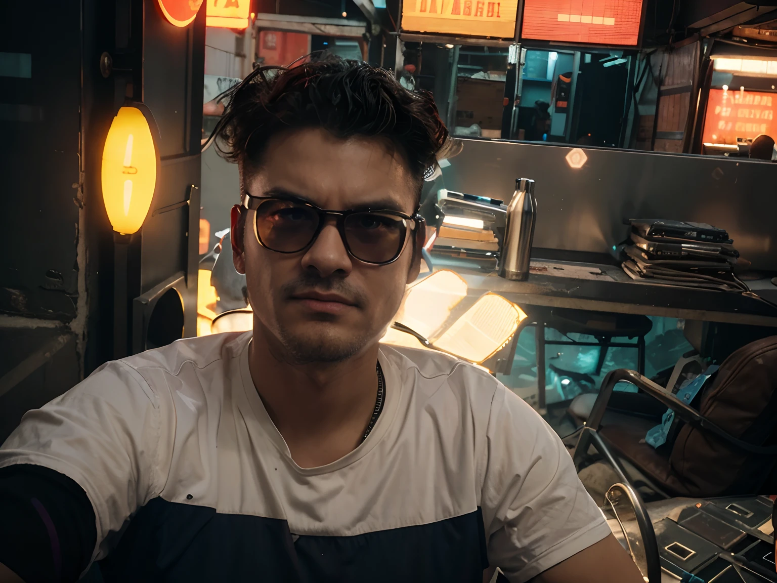 Hd,saturated,chang background, cyberpunk,handsome, 8k ,realistic face ,realistic bacground, detaling