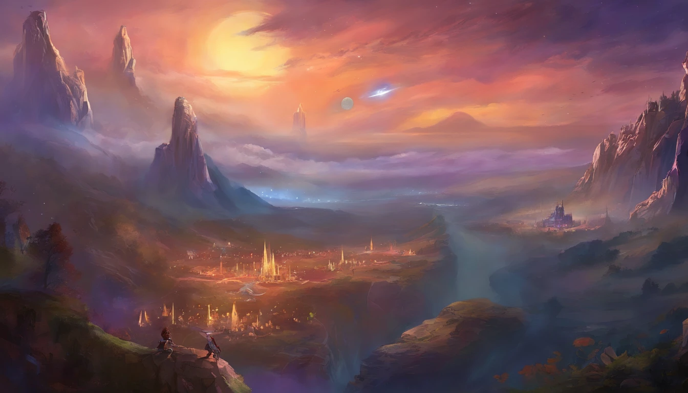 "Nova illustration, Small stage, Looking up at the night sky."