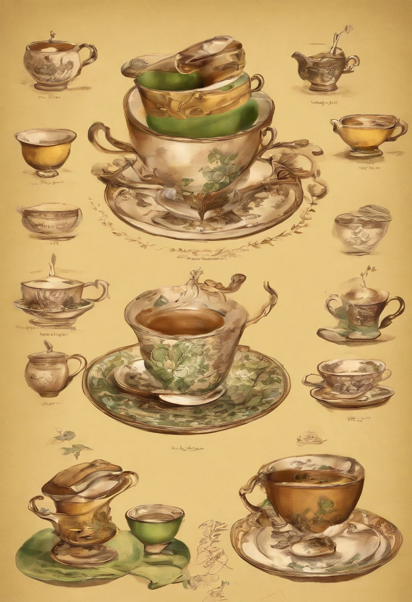 Design an realistic image with a dapper otter hosting a charming tea party with dodol treats, complete with tiny teacups and saucers, in a delightful and whimsical style, (Dodol is a sweet, sticky, and delicious treat made from ingredients like coconut milk, rice flour, and palm sugar), dodol is wrap in plastic and it is in triangle shape, 3d triangle shape, various color of dodol dark brown, golden yellow and green, high detail, high quality, 4k