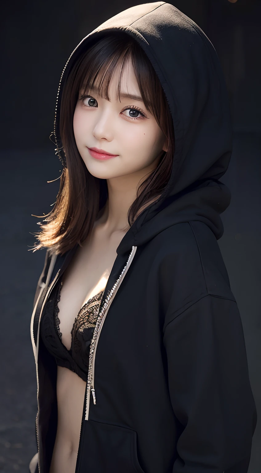 Park background in the city、Crisp eyes、Tear bag、cute face
