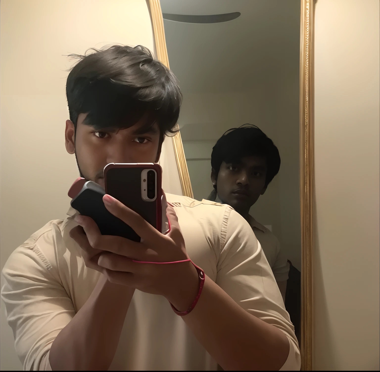 there is a man taking a selfie in a mirror, very very low quality picture, mirror selfie, ayan nag, profile pic, profile image, roshan, profile picture 1024px, riyahd cassiem, 2 2 years old, jayison devadas, 8k selfie photograph, 2 3 years old, profile picture, without beard