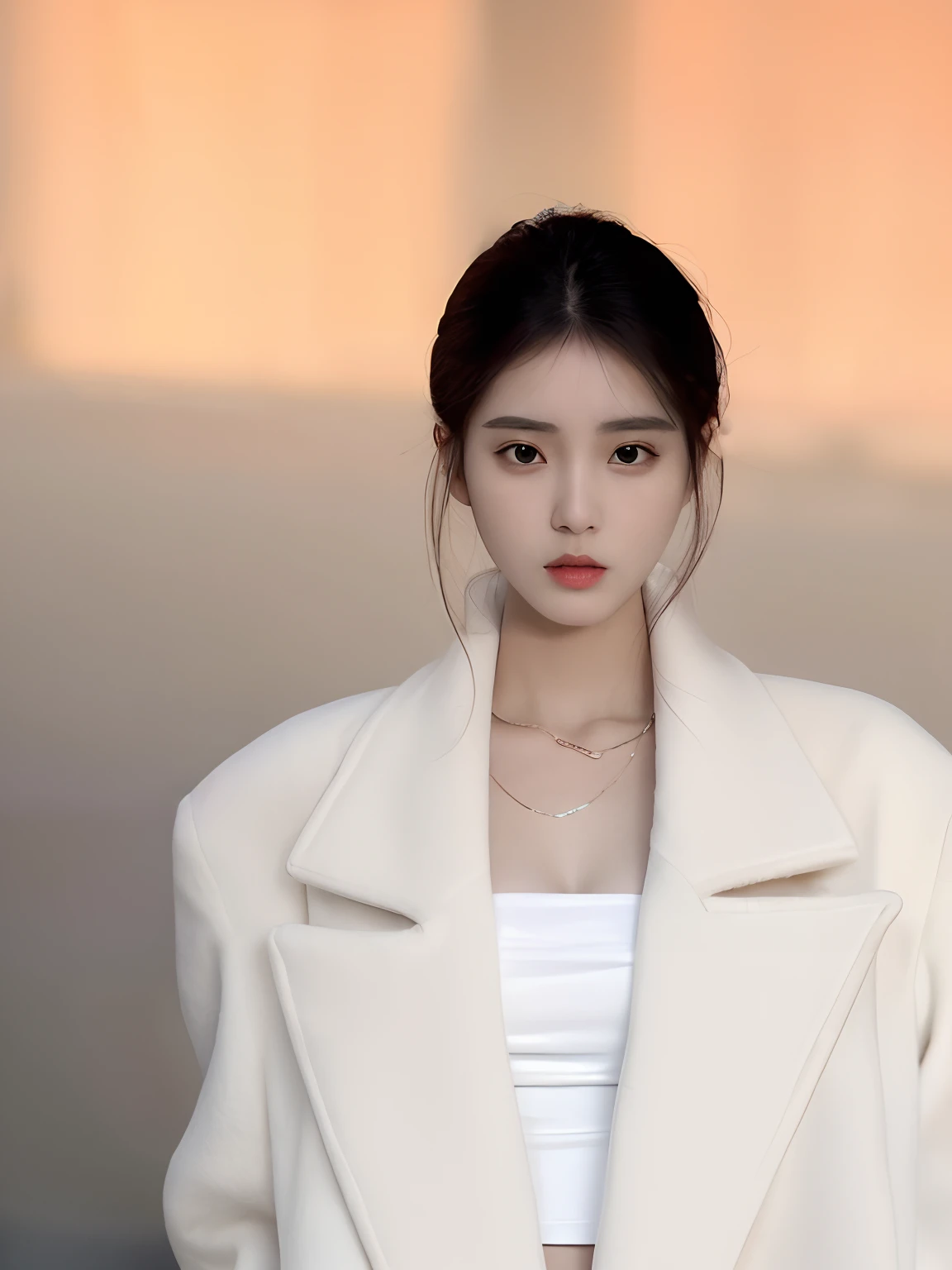 Arafad image of a woman in a white coat and white blouse, korean women's fashion model, Shin Jinying, Choi Hyun-hwa, bae suzy, Gorgeous young Korean woman, Lee Ji-eun, lee ji eun, Kim Do-young, Beautiful young Korean woman, ulzzangs, beautiful Korean women, jaeyeon nam, seseon yoon