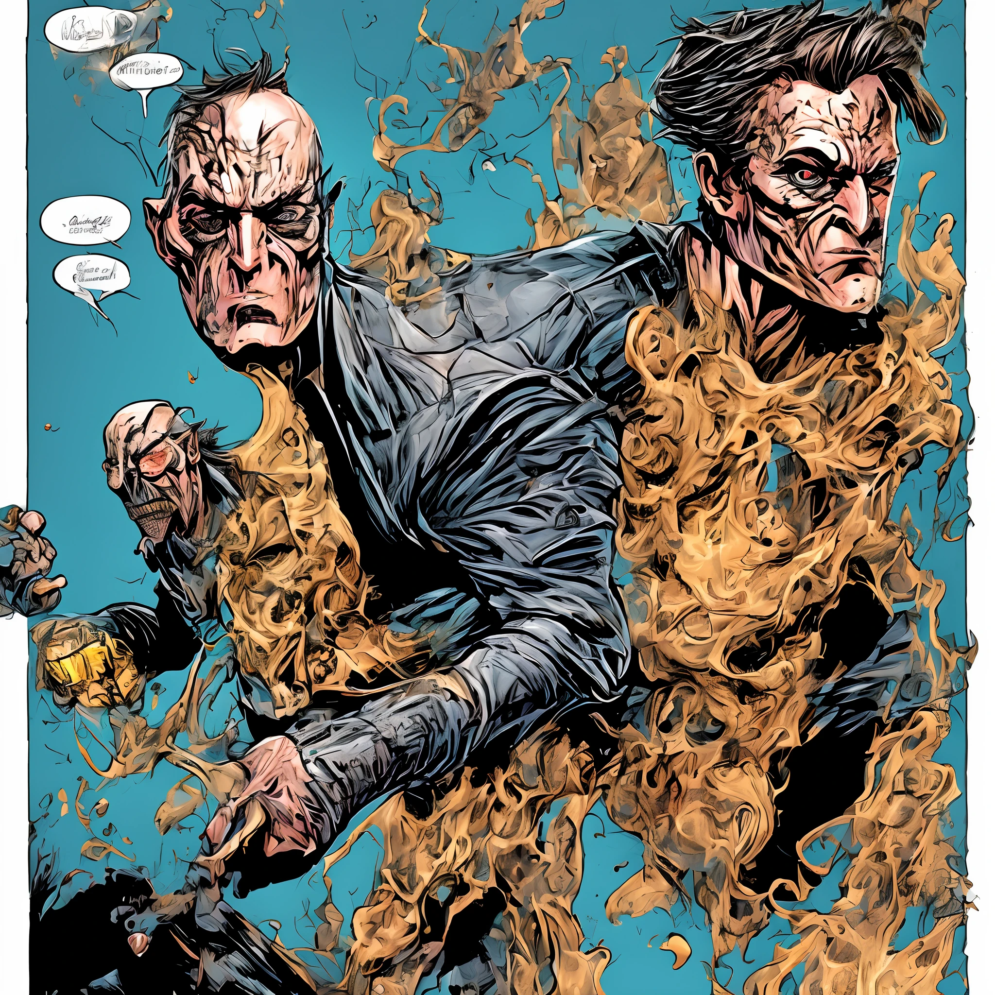 Sam bankman-fried as two face from batman, comic book style