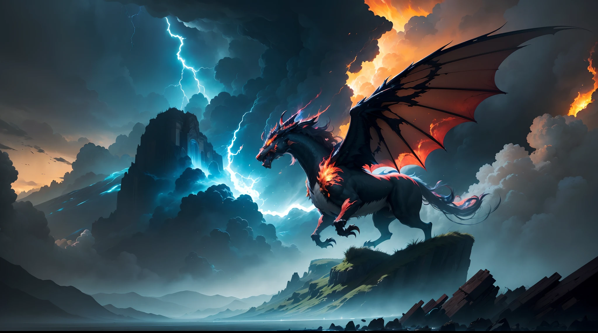 (1woman:1.1)Sea of Clouds, Rising Sun, Red and Yellow, Splash Art, Lightning,[(Art by Android Jones: 1.2)], Unity 8k Official Art, Super Detailed, Beautiful and Aesthetic, Masterpiece, Top Quality, Very Detailed, The Most Beautiful Forms of Chaos, Elegant, Brutalist Design, Vivid Color, Masterpiece, Best Quality, Baroque, Intricate Patterns, Fracturism, Movie Still, Photorealistic