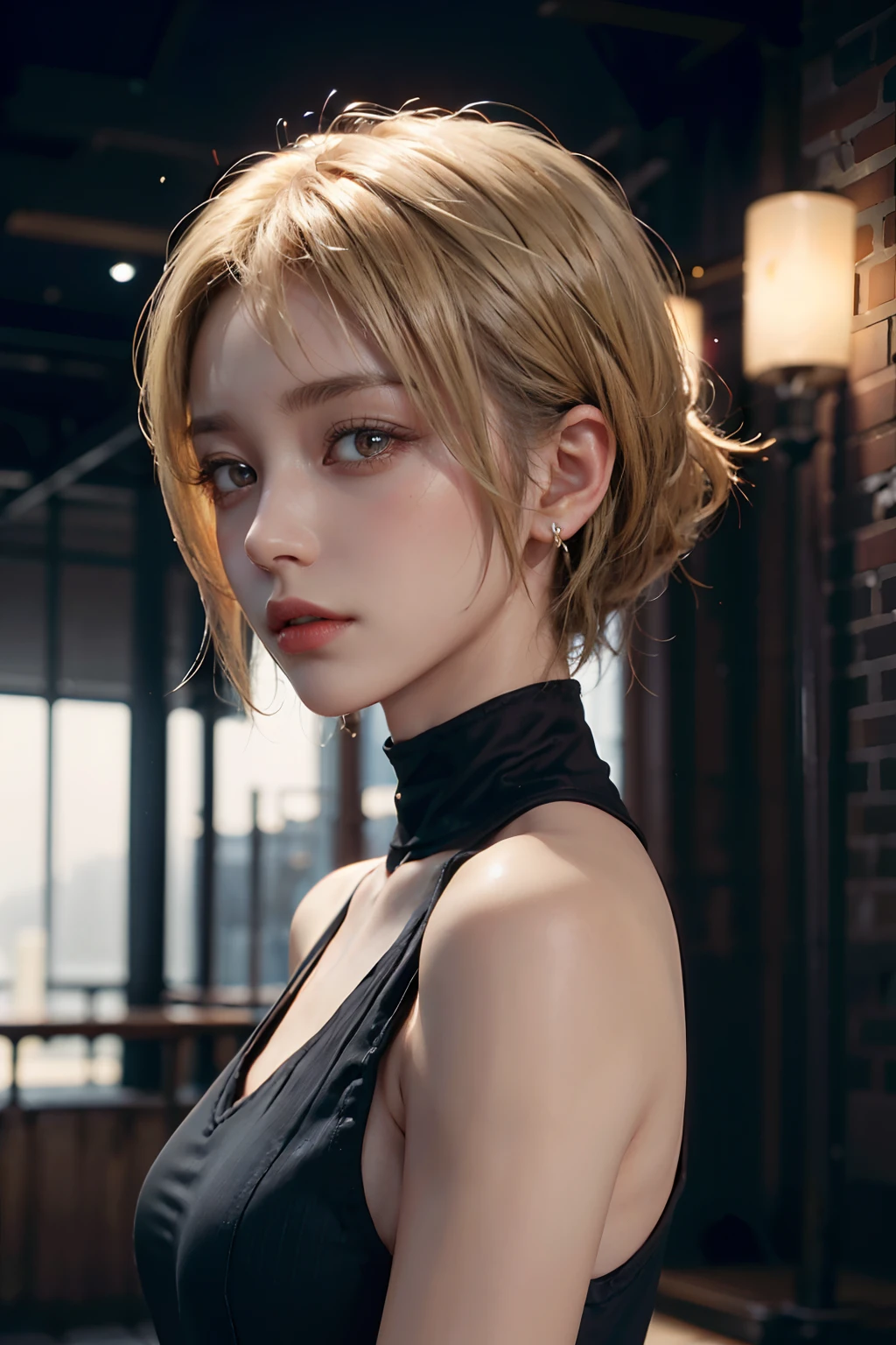 8K, Top Quality, Intricate Details, Ultra Detail, Ultra High Resolution, Masterpiece, close up shot, (full body: 1.1), Slender, Smile, (Makeup: 0.4), ((,)), (Fluffy blue Eyes: 1.21), (()), 1girl, solo, 1 girl, ((cammy white, blonde hair, bangs, short hair, blue eyes, antena hair, abs, scar on cheeks )), close up shot, , ((tall)), (((fit body))), (((slim face))), sharp face, (( )) , (detailed face), sharp face, small lips, ((abaya,)), , ((abaya)), detailed face, detailed breast,((abaya)) , ((detailed nipples)), detail ass, Narrow Waist, Skinny, tall , 175 cm tall, Muscular, Navel, Exposed Abdomen, Pointed Chest,, Beautiful girl with accentuated slender abs: 1.4, Six Pack Abs: 1.4, Bust Botox, Big, Perfect Body, detail leg, (( dark background)), black background,