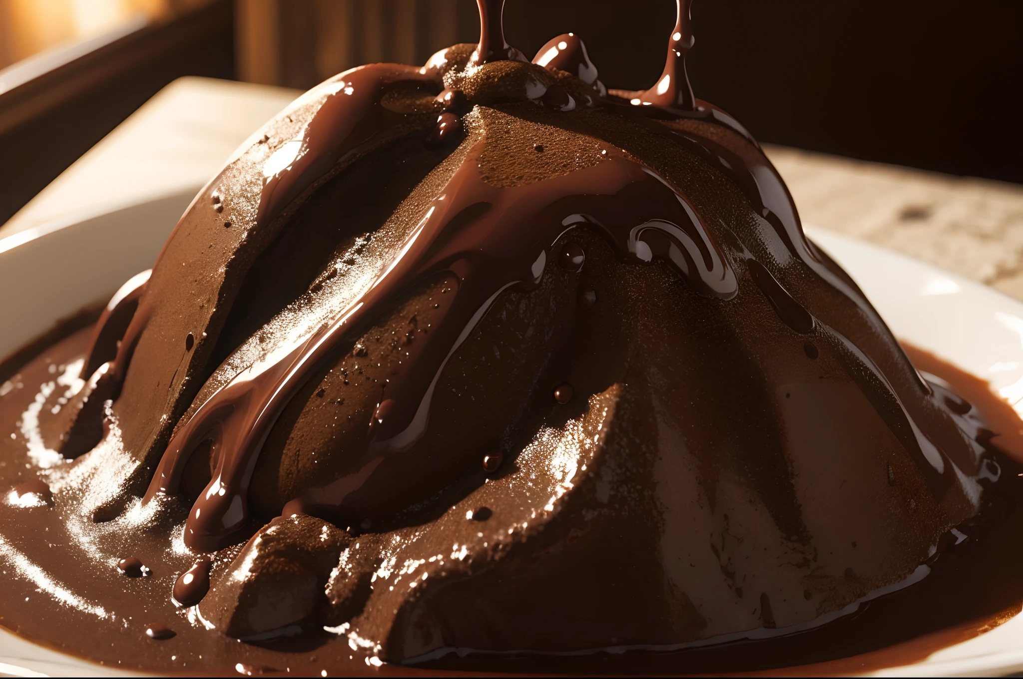 a piece of fat in chocolate