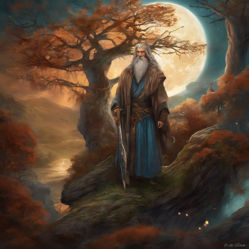 best quality,ultra-detailed,realistic,photo-realistic:1.37,portrait,Odin hanging from a tree pierced by a spear,grim expression,weathered face,blood dripping from wounds,fierce eyes,long gray hair and beard,heavily detailed facial features,wise and powerful look,ancient Norse god,vivid colors,shadowy background,eerie lighting,mythology,legend,moonlit night,symbolic,depiction of sacrifice and wisdom