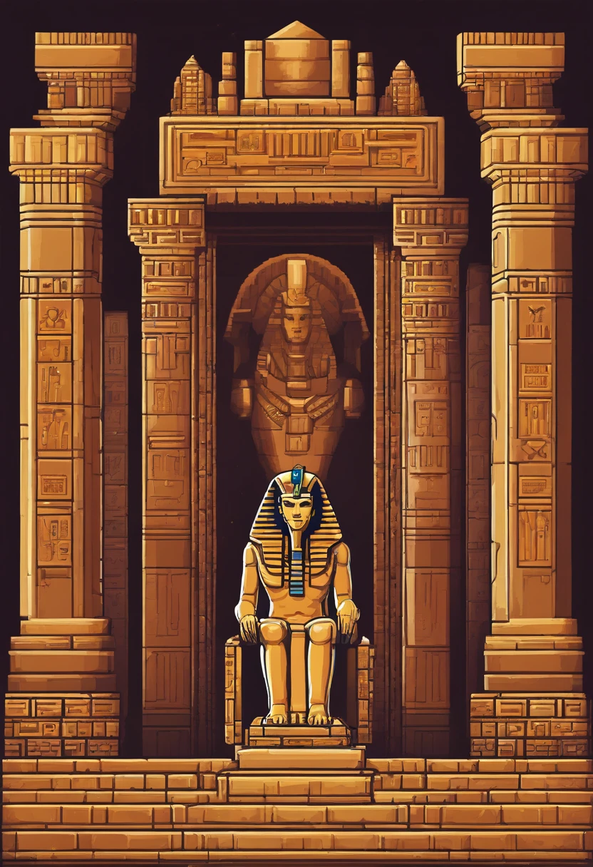 Am egyptian sarcophagus with an alien mummy inside of it