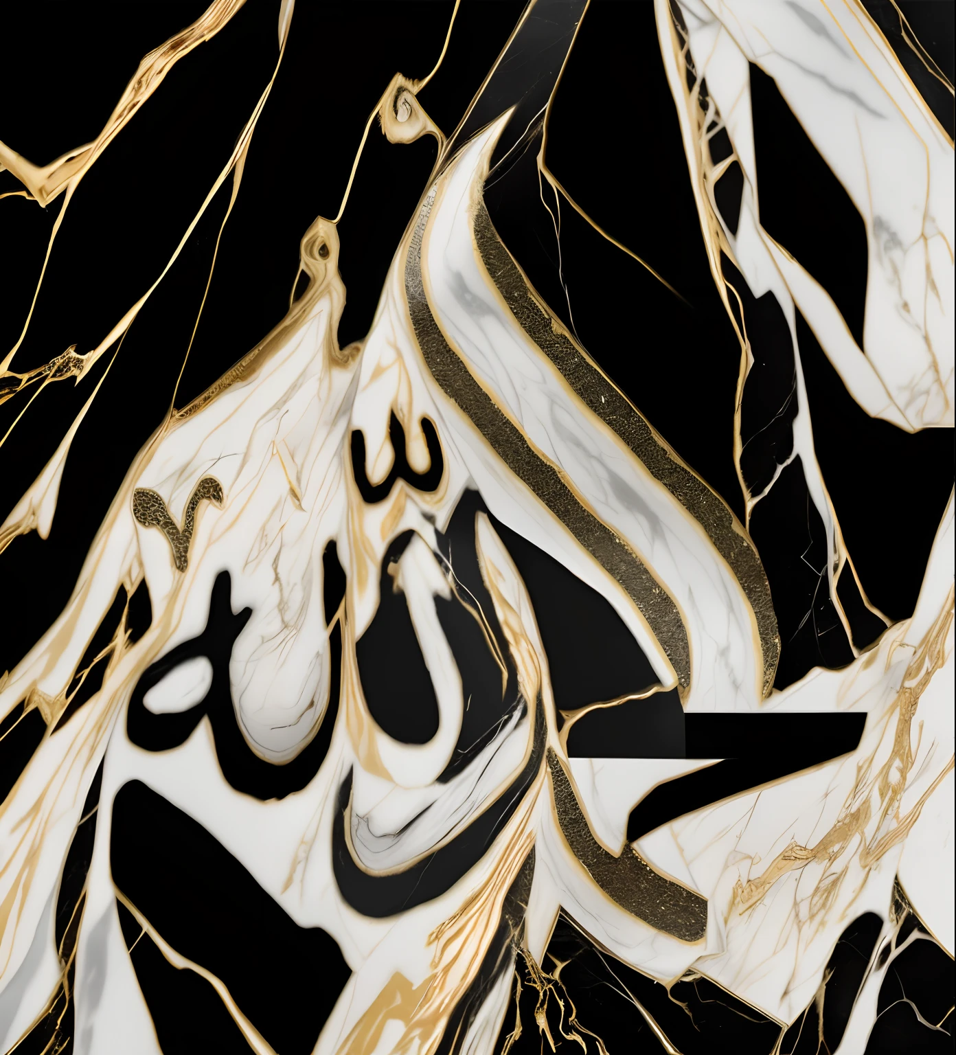 marble texture in black and gold color only