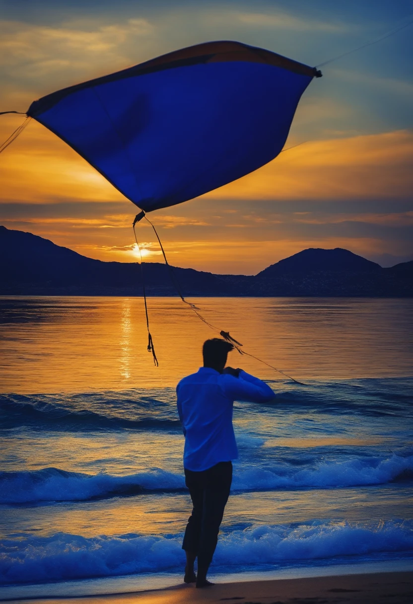 Klein blue,Skysky,the sea,couple