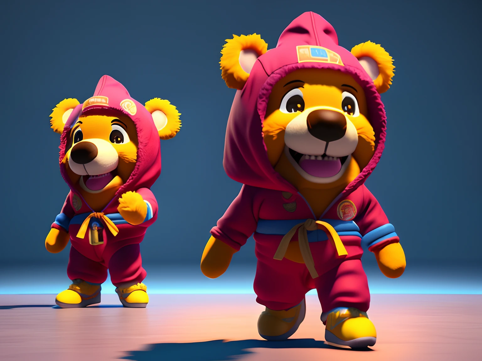 (Same character, front, side, back)big breasts and big breasts(full body)
(Laughing boy:1.5)(Wearing blue teddy bear hooded jumpsuits:1.37), 3D model of a Japanese mascot, Maya 8 K, anime lush john 8k woods, 3 d character, 3d character, 3D model Pixar rendering, front, side, BAC is rendered in Maya, The look of laughter :: rendering by octane