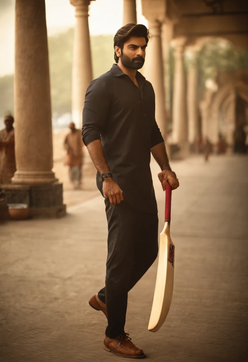 https://www.dnaindia.com/entertainment/report-next-film-a-pakistani-production-fawad-khan-2021015 use the face of this image and creat a pakinstani cricket  player batting action---1:1