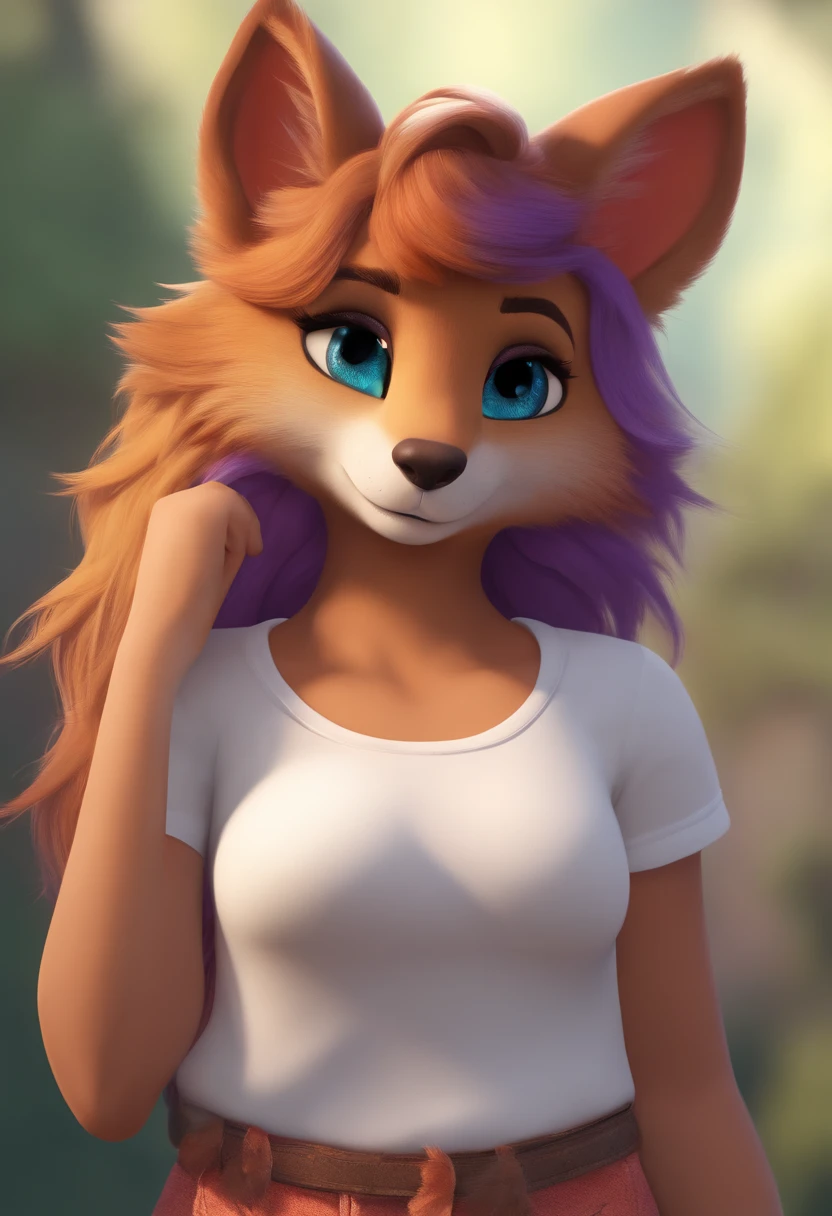 Anthro furry, short sleeve t-shirt, femboy, cute, panties,