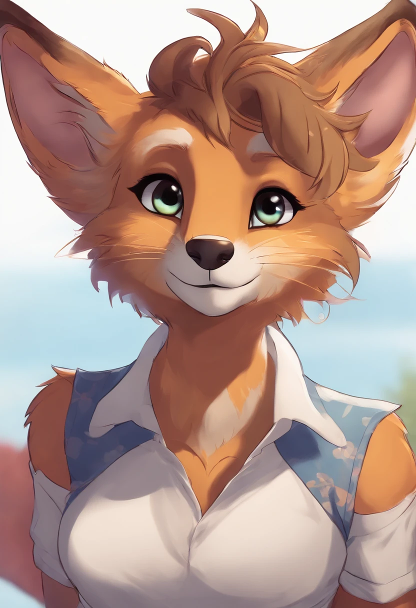 Anthro furry, short sleeve t-shirt, femboy, cute, panties, boy