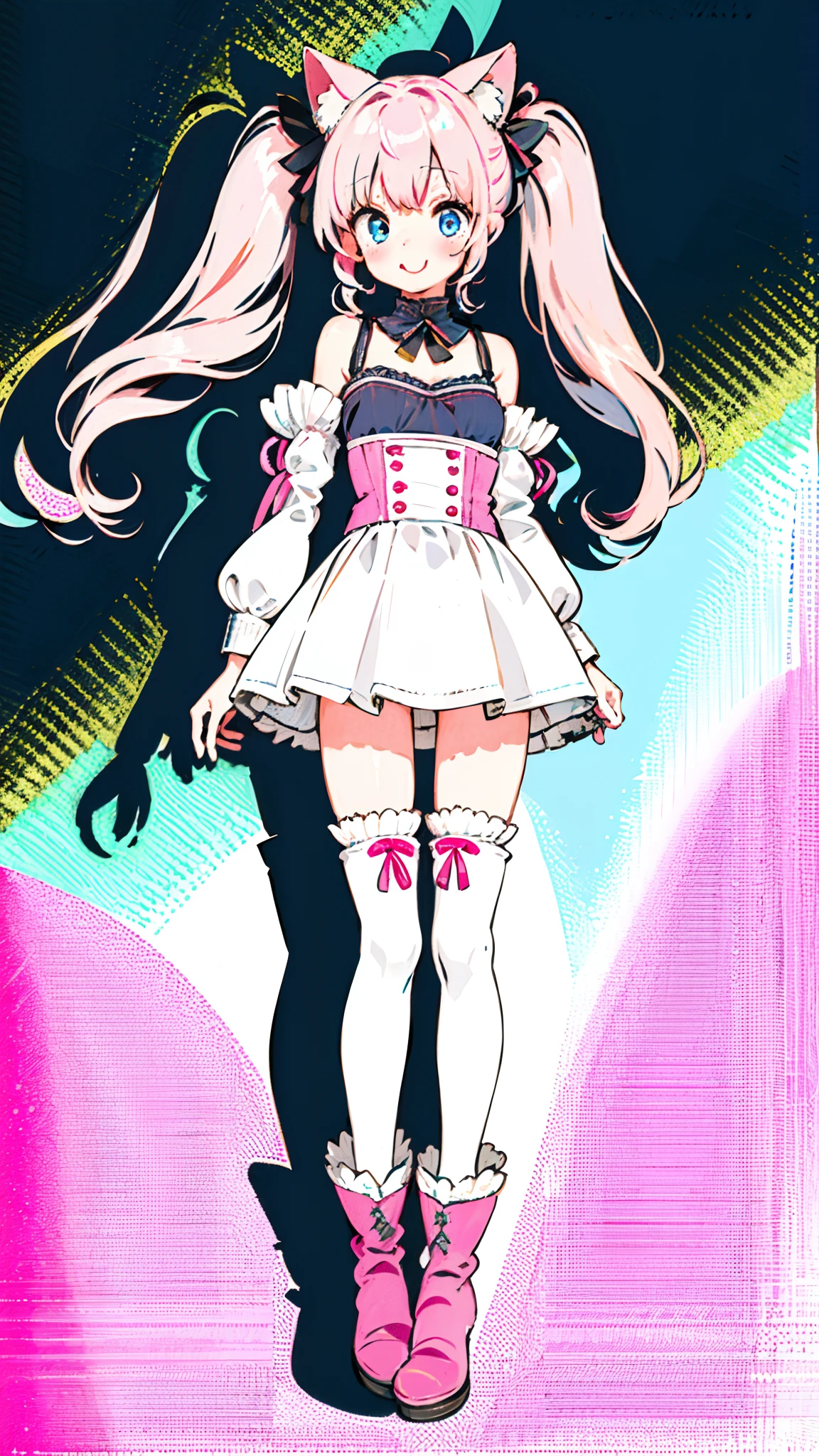 Realistic, plump Beauty shape narrow butt, Slender body, big boobies, Narrow waist, from low behind 5meters, lingerie sweat, Junko Enoshima (Enoshima Junko) es la verdadera antagonista principal de Danganronpa