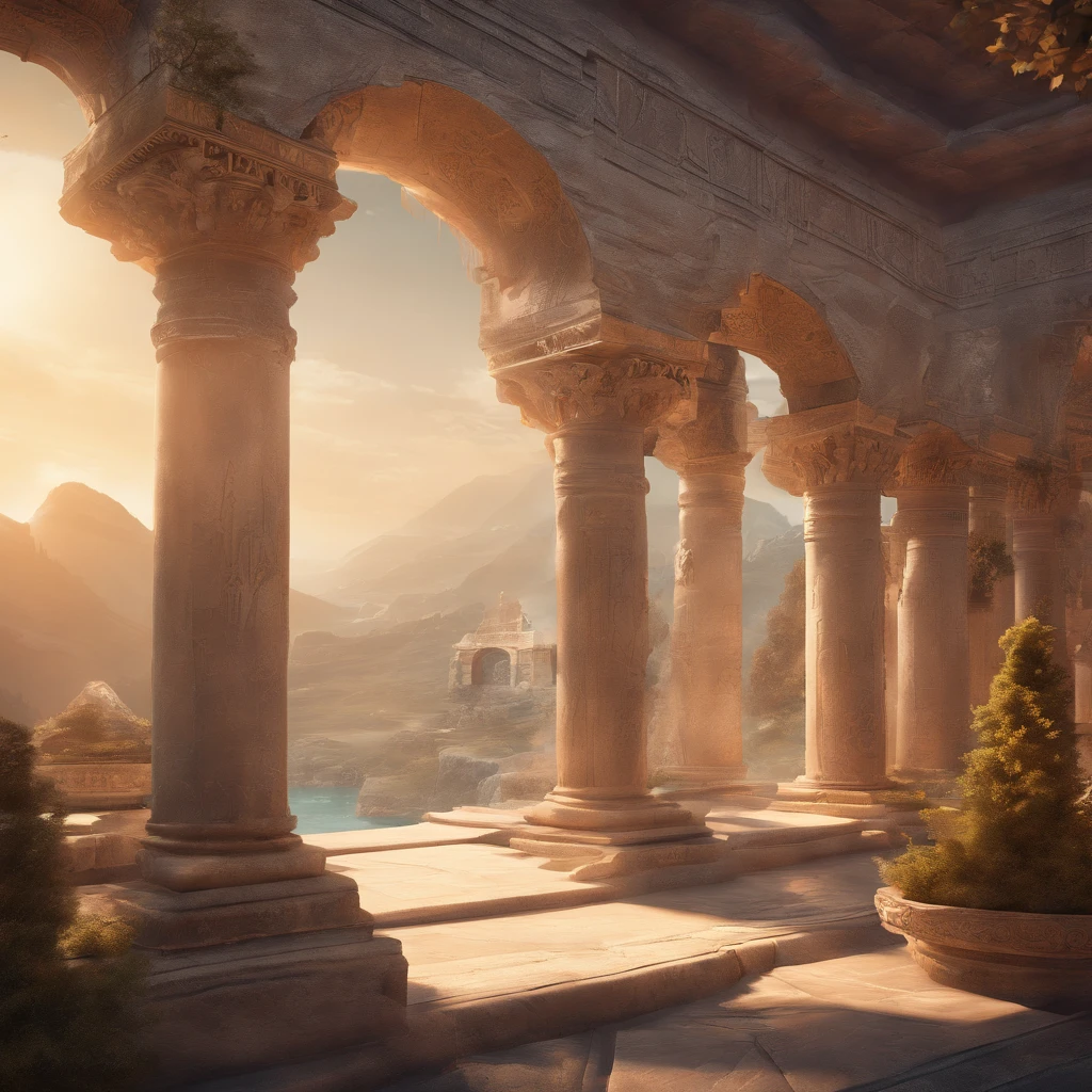 (best quality,4k,8k,highres,masterpiece:1.2),ultra-detailed,(realistic,photorealistic,photo-realistic:1.37),ancient Greek architecture,religious temple,mystic atmosphere,marble columns,sunlit courtyard,meticulously carved sculptures,golden accents,ornate decorations,serene and sacred ambiance,secluded location,whispers of prayer,fragrant incense,echoes of ancient rituals,soft natural light,distant sound of harp music,ancient Greek symbols,quiet contemplation,divine connection,spiritual serenity,solitude and introspection,subtle play of shadows,dreamlike haze,ethereal beauty,grandeur and magnificence,peaceful and harmonious vibes,sense of timeless history,sacred grounds,transcendent experience,celestial harmony,healing energy,awe-inspiring architecture,whispers of the gods.