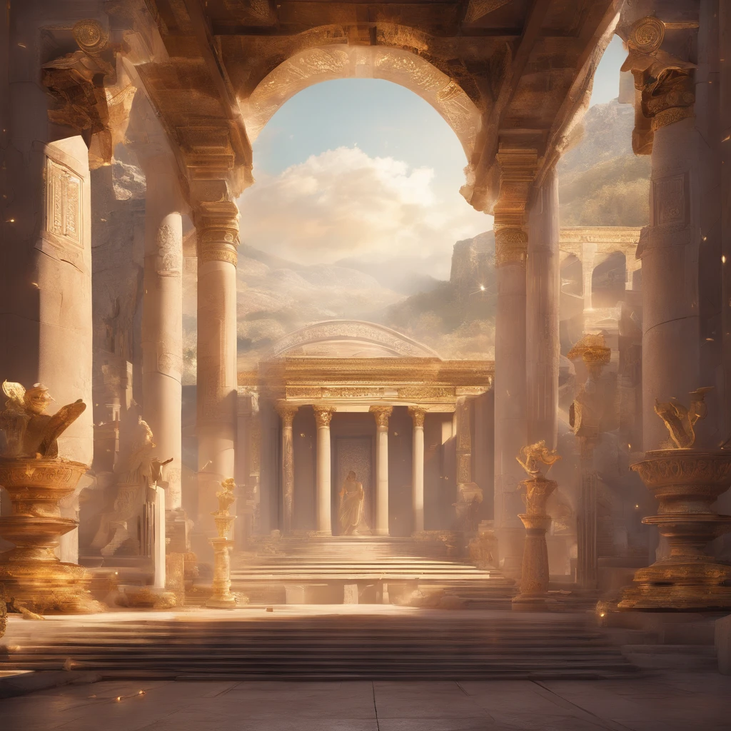 (best quality,4k,8k,highres,masterpiece:1.2),ultra-detailed,(realistic,photorealistic,photo-realistic:1.37),ancient Greek architecture,religious temple,mystic atmosphere,marble columns,sunlit courtyard,meticulously carved sculptures,golden accents,ornate decorations,serene and sacred ambiance,secluded location,whispers of prayer,fragrant incense,echoes of ancient rituals,soft natural light,distant sound of harp music,ancient Greek symbols,quiet contemplation,divine connection,spiritual serenity,solitude and introspection,subtle play of shadows,dreamlike haze,ethereal beauty,grandeur and magnificence,peaceful and harmonious vibes,sense of timeless history,sacred grounds,transcendent experience,celestial harmony,healing energy,awe-inspiring architecture,whispers of the gods.