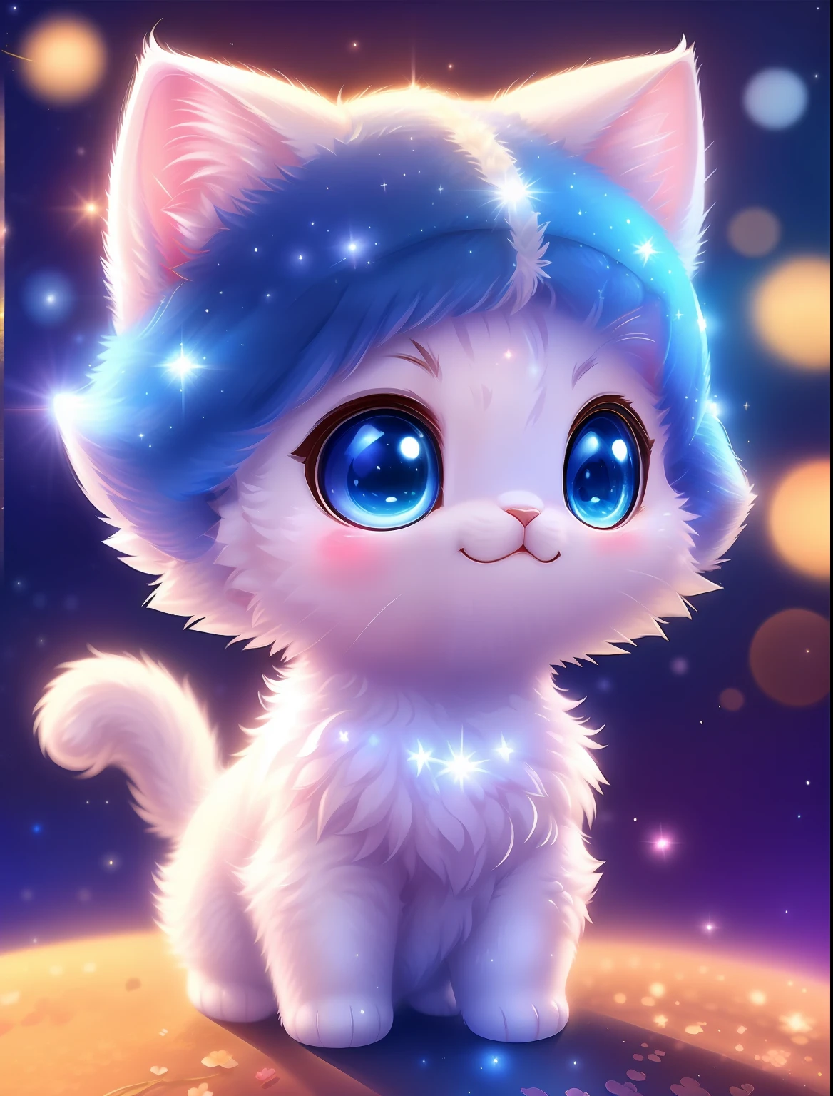 Cute white cat、 adolable, Logo Design, comic strip, Movie Light Effects, 3D vector art, Cute and quirky, Fantasyart, Bokeh, handdraw, digitial painting, gentle illumination, 4K resolution, photoreal render, High level of detail clean, photo-realistic Masterpiece, professional photoshoot, Simple space background, Flat white background,vibrant vector