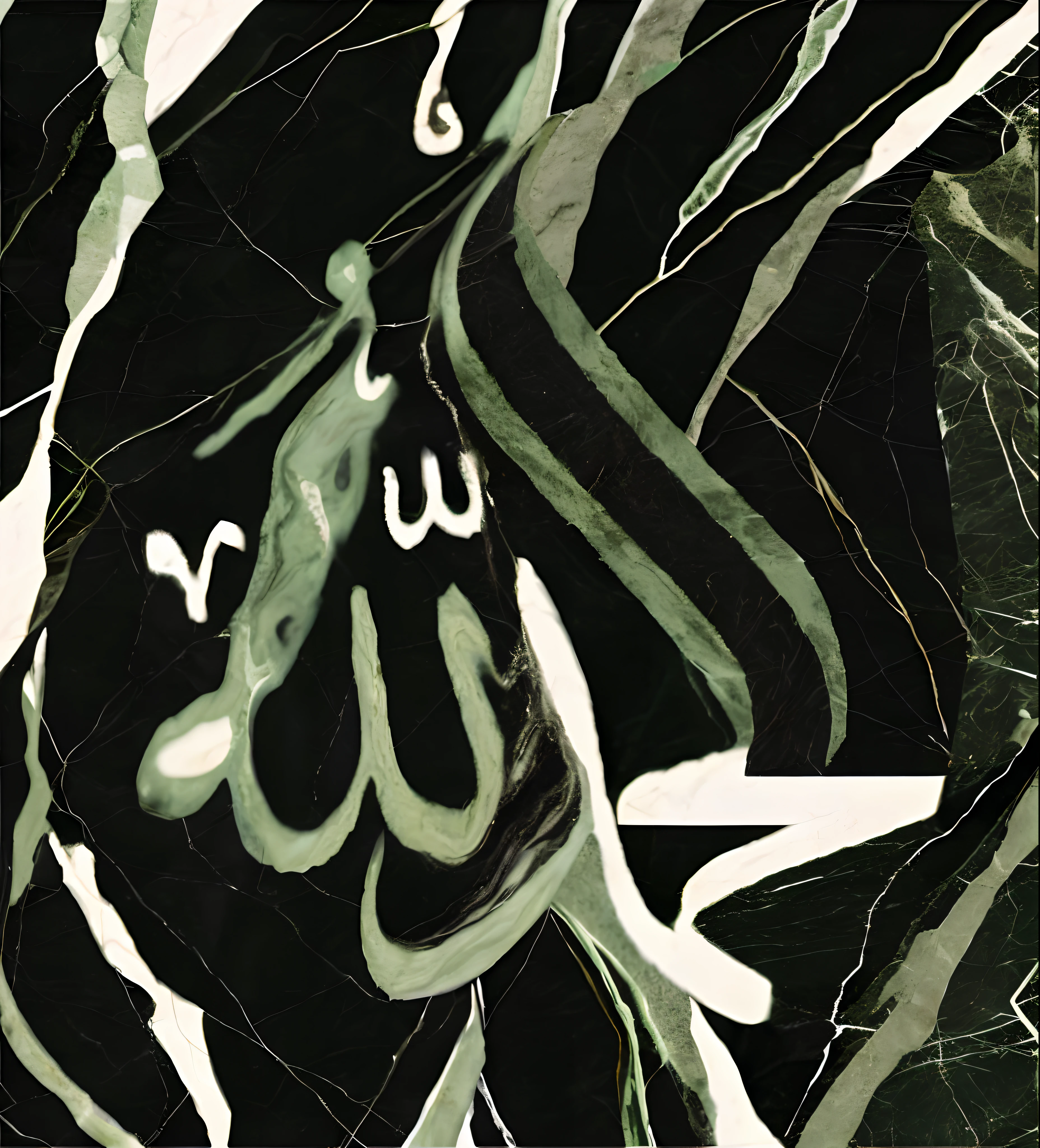 marble texture, black green