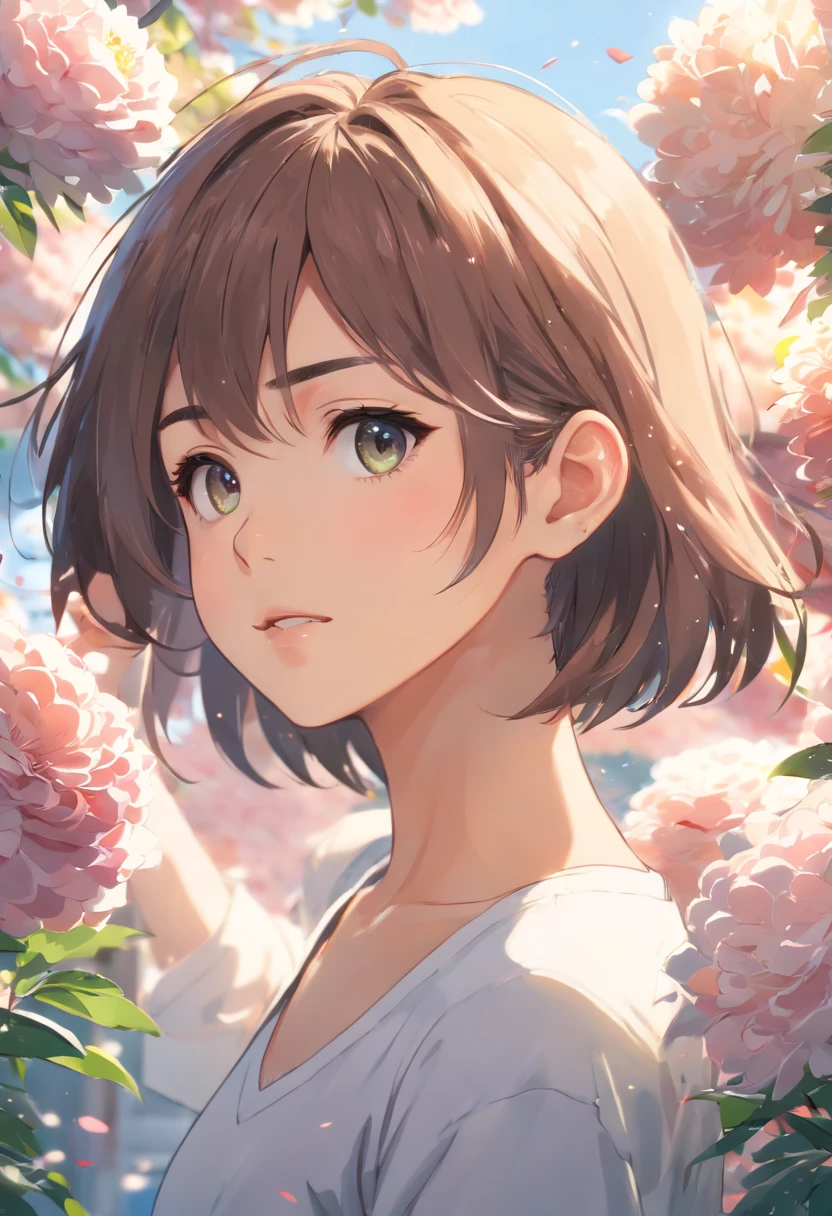 (insanely detaileda, full bloom:1.5), ((Solo)), (Highest Quality, (colourfull), (High Sharpness), ((Detailed pupils)), With gray eyes, ((Painting:1.1)), (Digital Painting:1.1), Detailed face and eyes,masutepiece, Best Quality, extremely detailed photo:1, 8K, tome...