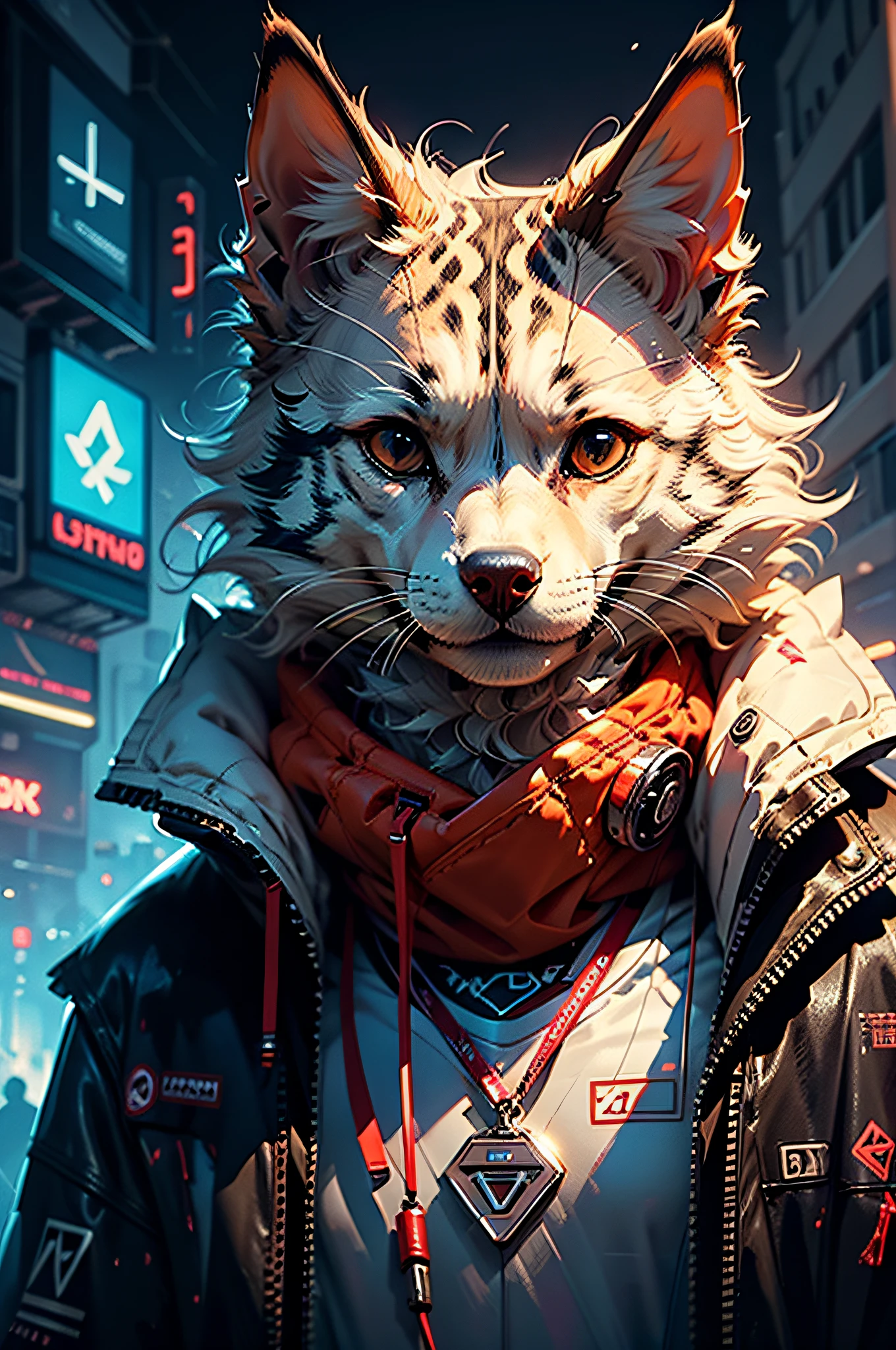 Borzoi Borzoi Dog Cyberpunk
