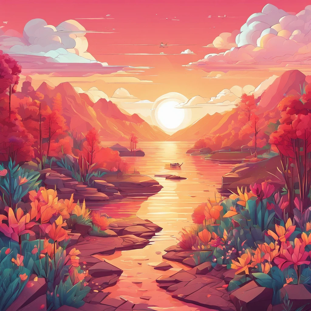 Beautiful sunrise, beautiful morning, nature