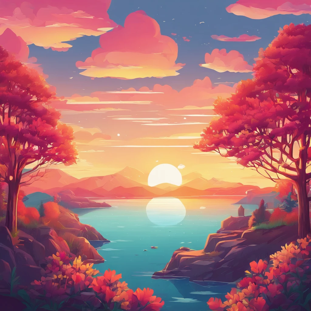 Beautiful sunrise, beautiful morning, nature