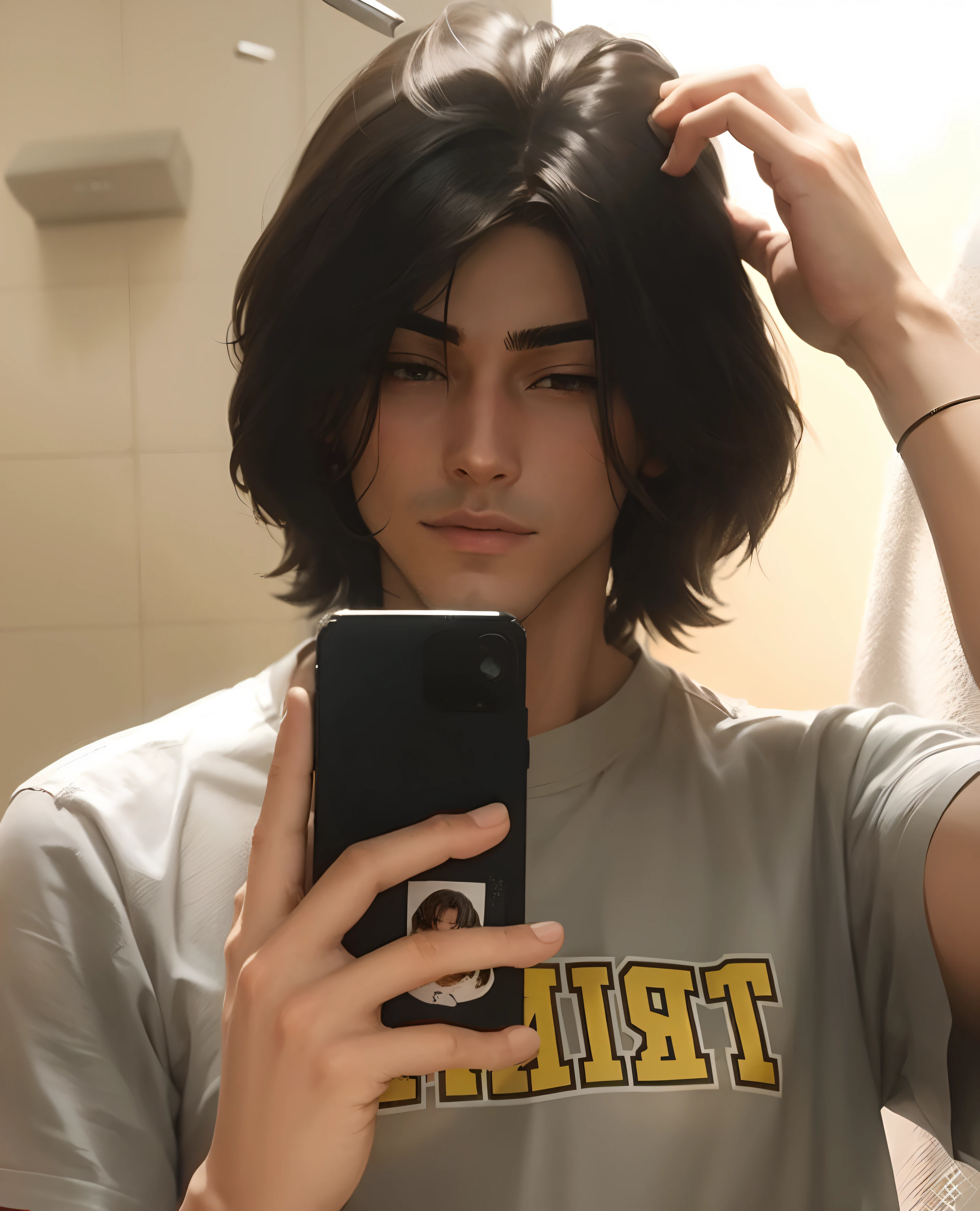 Realistic, High quality, male anime character