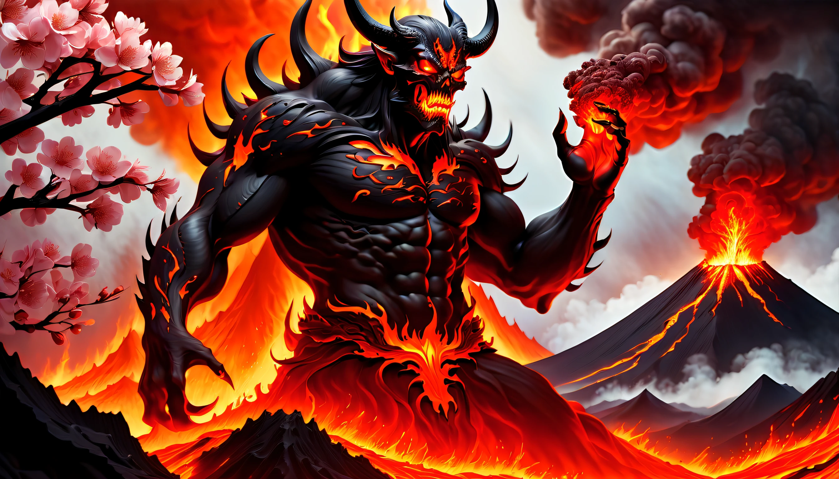 Lava Demon World,Transparent Nightmare Lava Beast,Magical lava creatures,phantom attack,