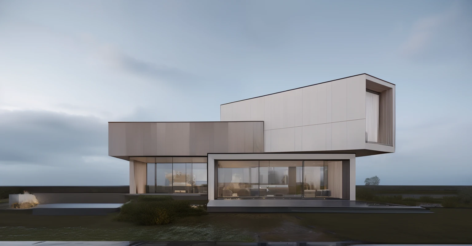 house, villa, daylight, 8k, Wide-Angle, best quality, highres