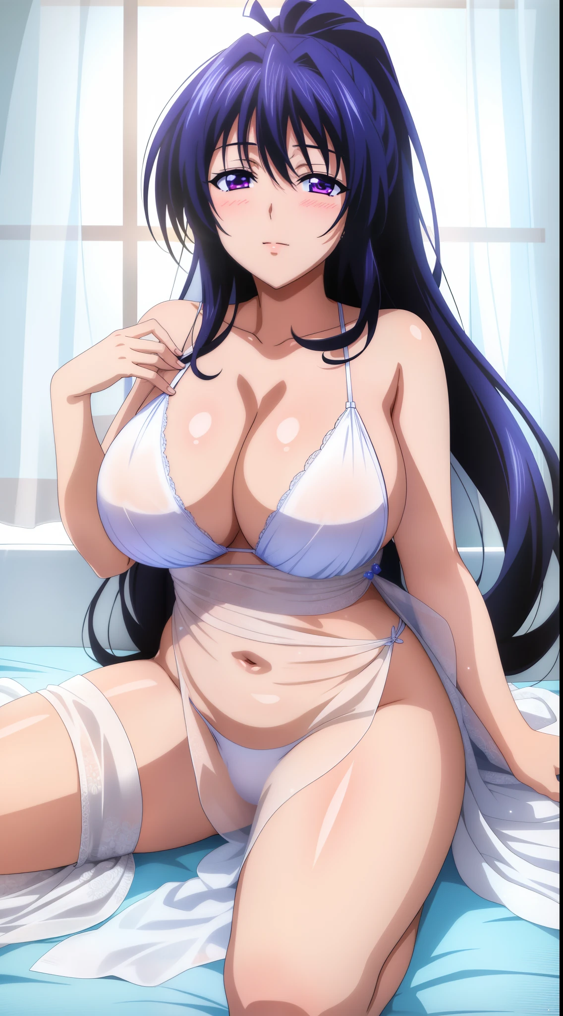 eyes shining, natural light, cinematic light, realistic body, detailed body, detailed eyes, realistic face, masterpiece, not wearing clothes, naked, vagina, pussy, masterpiece, not wearing clothes, naked, vagina, pussy, high quality, 8k, best quality,masterpiece, best quality, ultra-detailed, illustration, 1girl, himejima akeno, big boobs