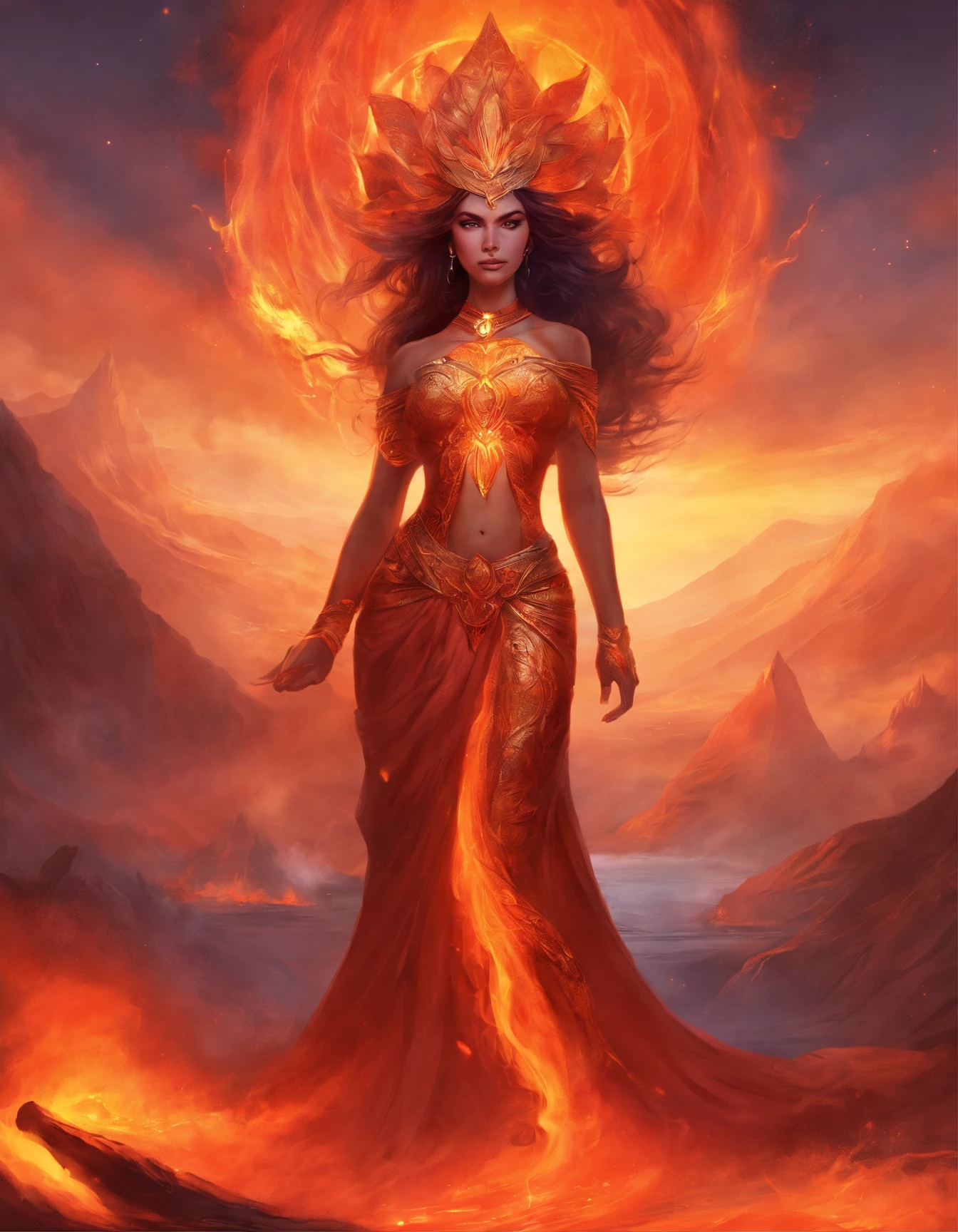 a one woman, a mythological goddess, goddess of the elements, water, fire, land e ar. Your aura is strong. Ela é uma Linda mulher, with characteristics of the four elements, land, water, fire e ar. a one woman marcante, Bela, Linda, considered wonderful.