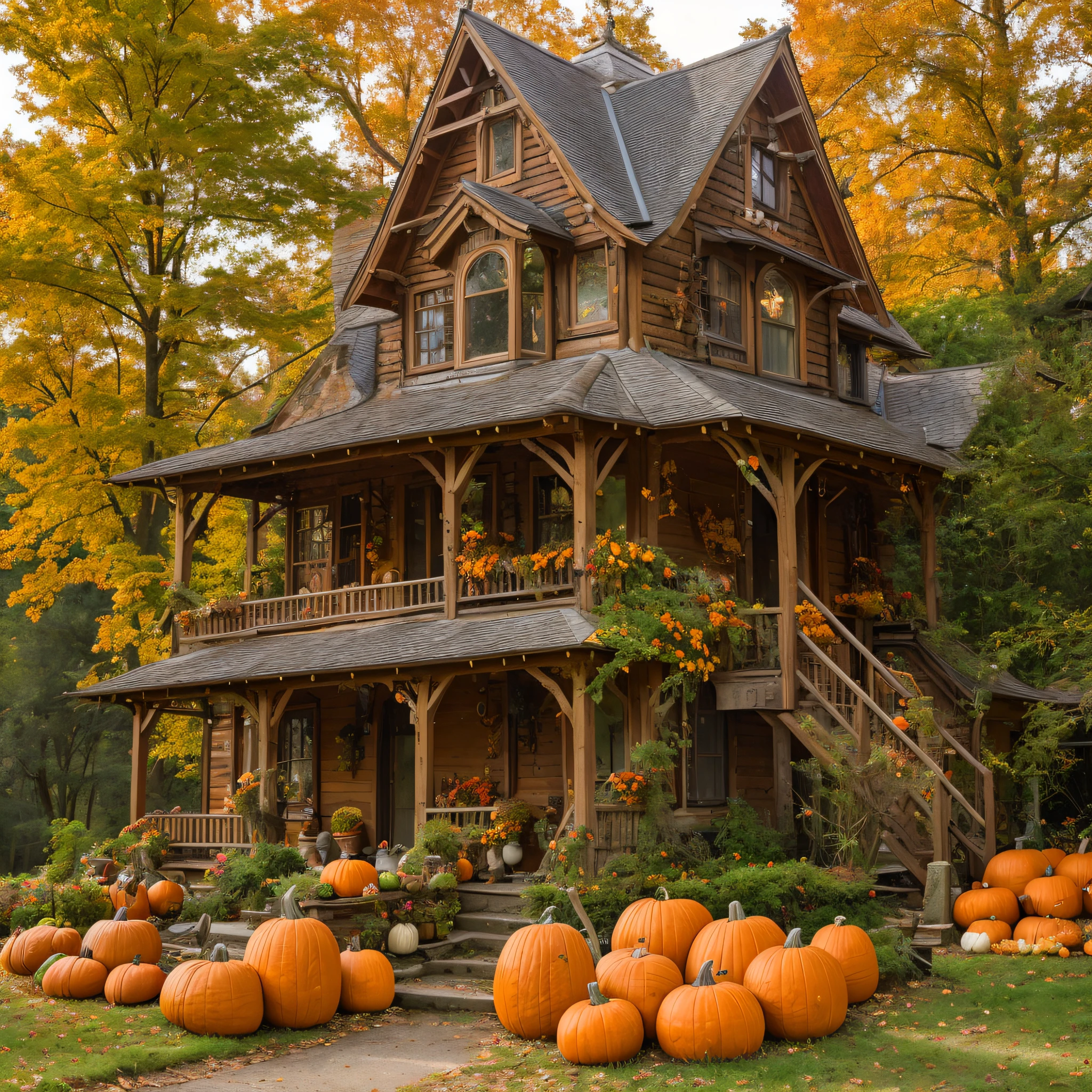 pumpkin house (autumn morning) (Style-Luxury:0.7) enchanted, magical, whimsical,
(masterpiece:1.1) (best quality) (detailed) (intricate) (8k) (HDR) (cinematic lighting) (sharp focus:1.1)