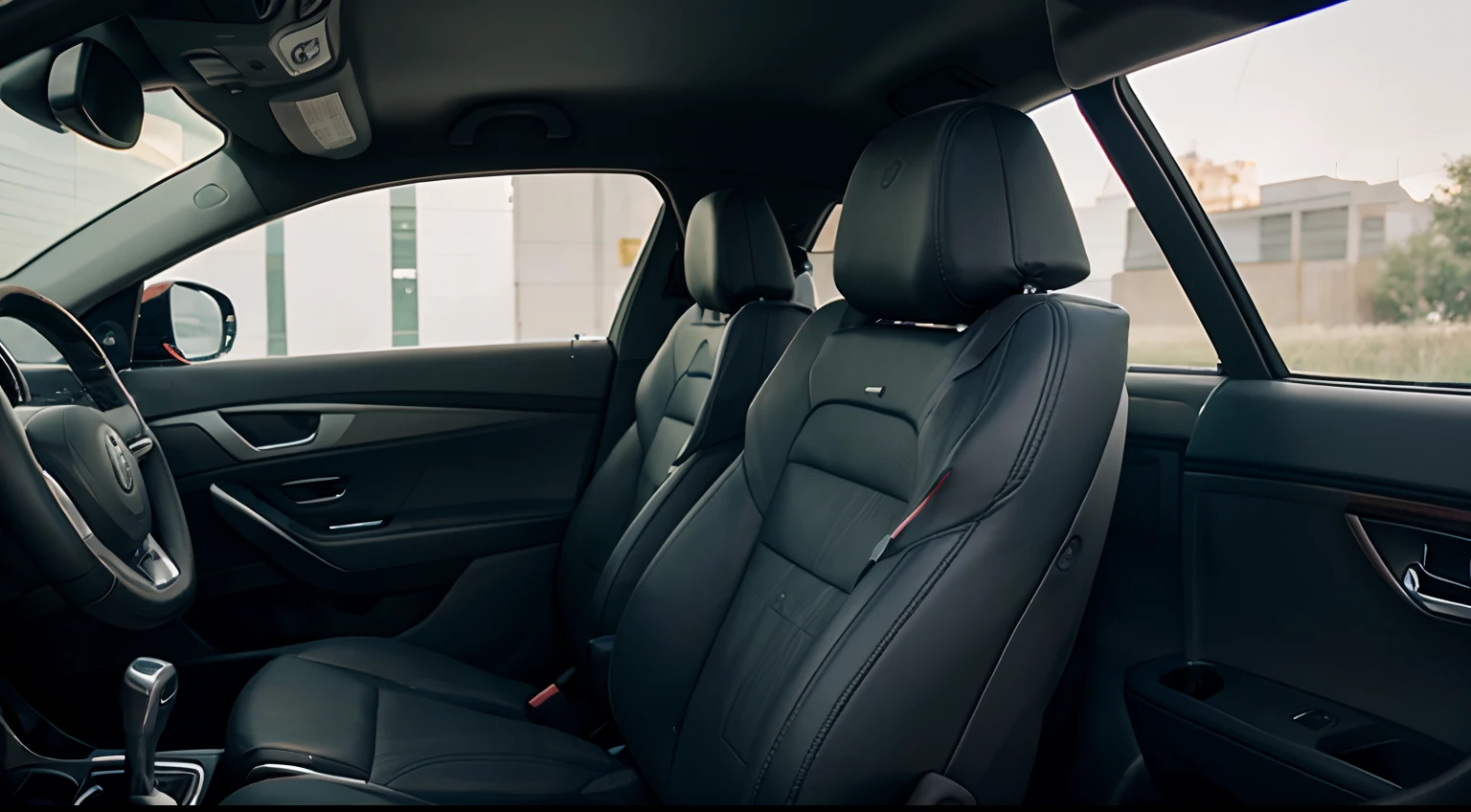 Inside of a car,side view