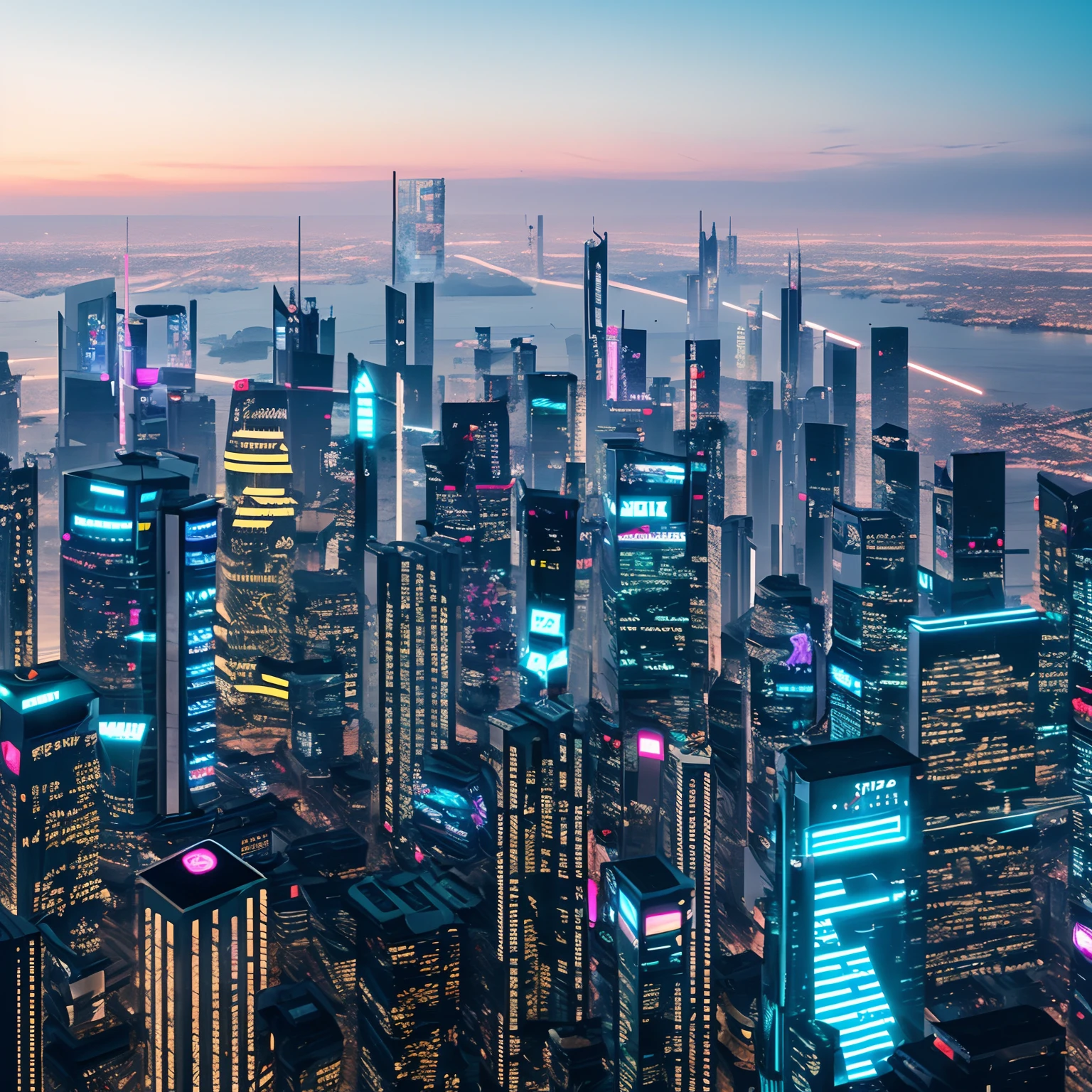 cyberpunk, city, ultra-relist with the best quality