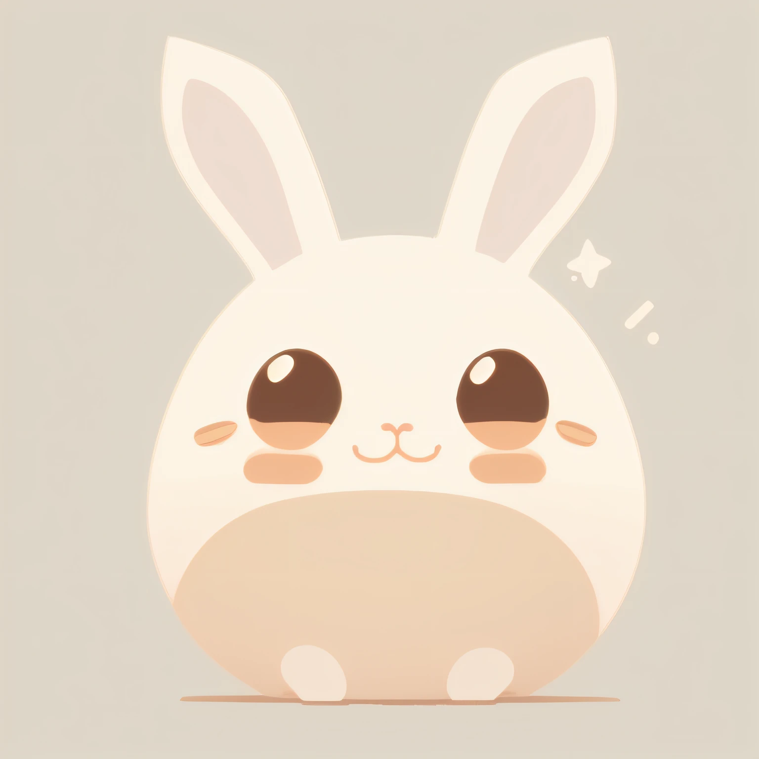 simple flat icons chibi rabbit on white background, crying, 2d,cartoon,sticker, no outlines --v 5.1 --s 750